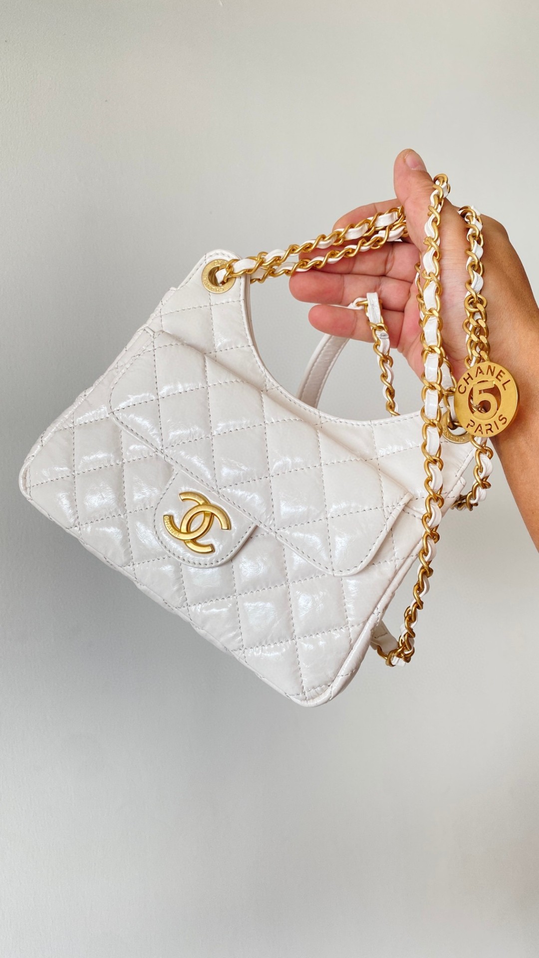 Chanel hobo leather bag
