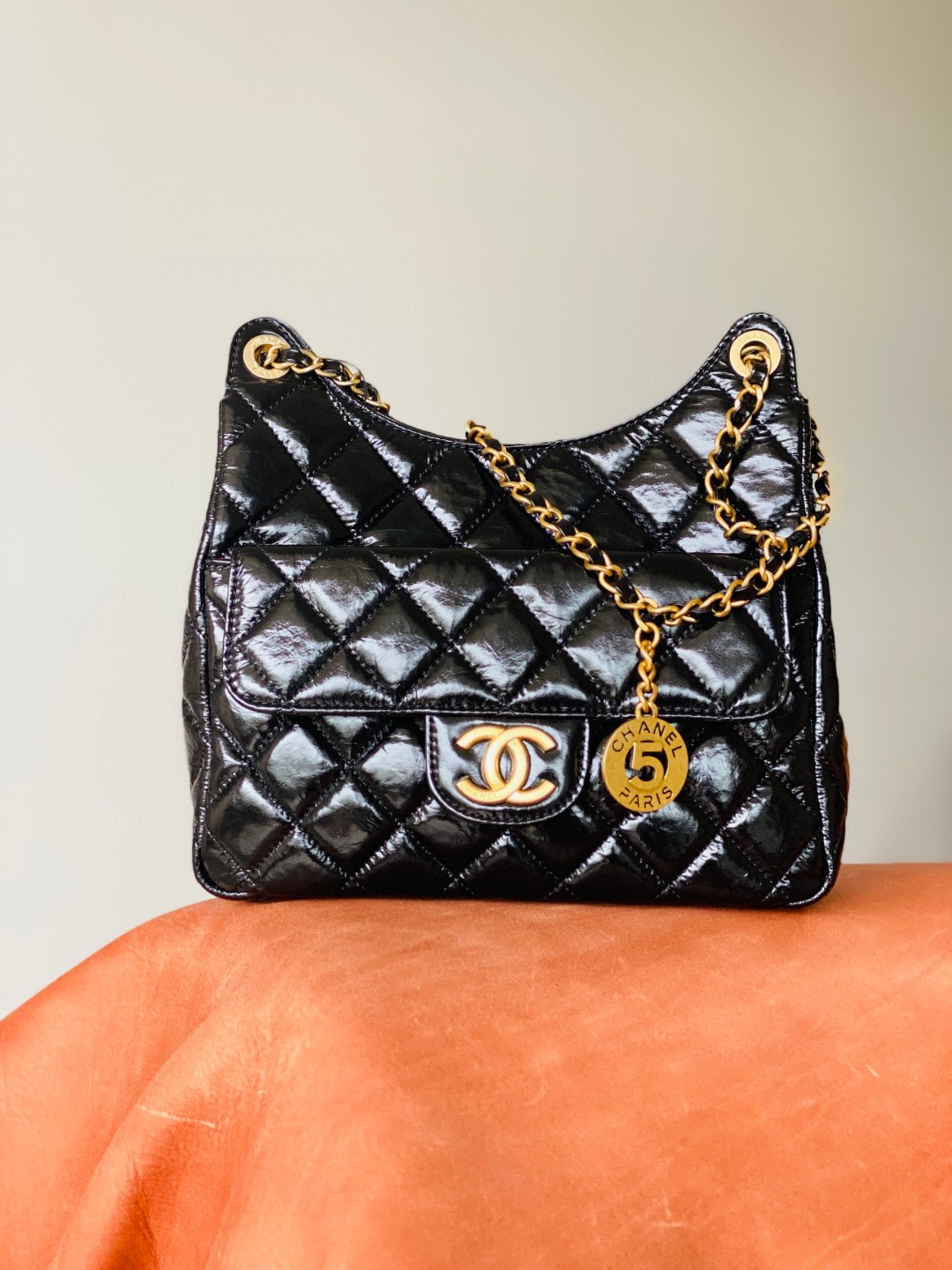 Chanel hobo leather bag