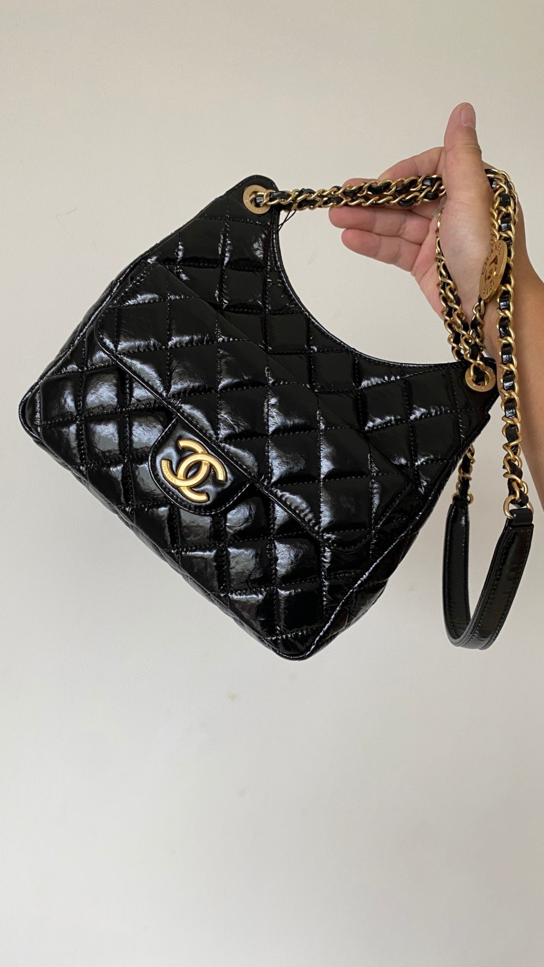 Chanel hobo leather bag