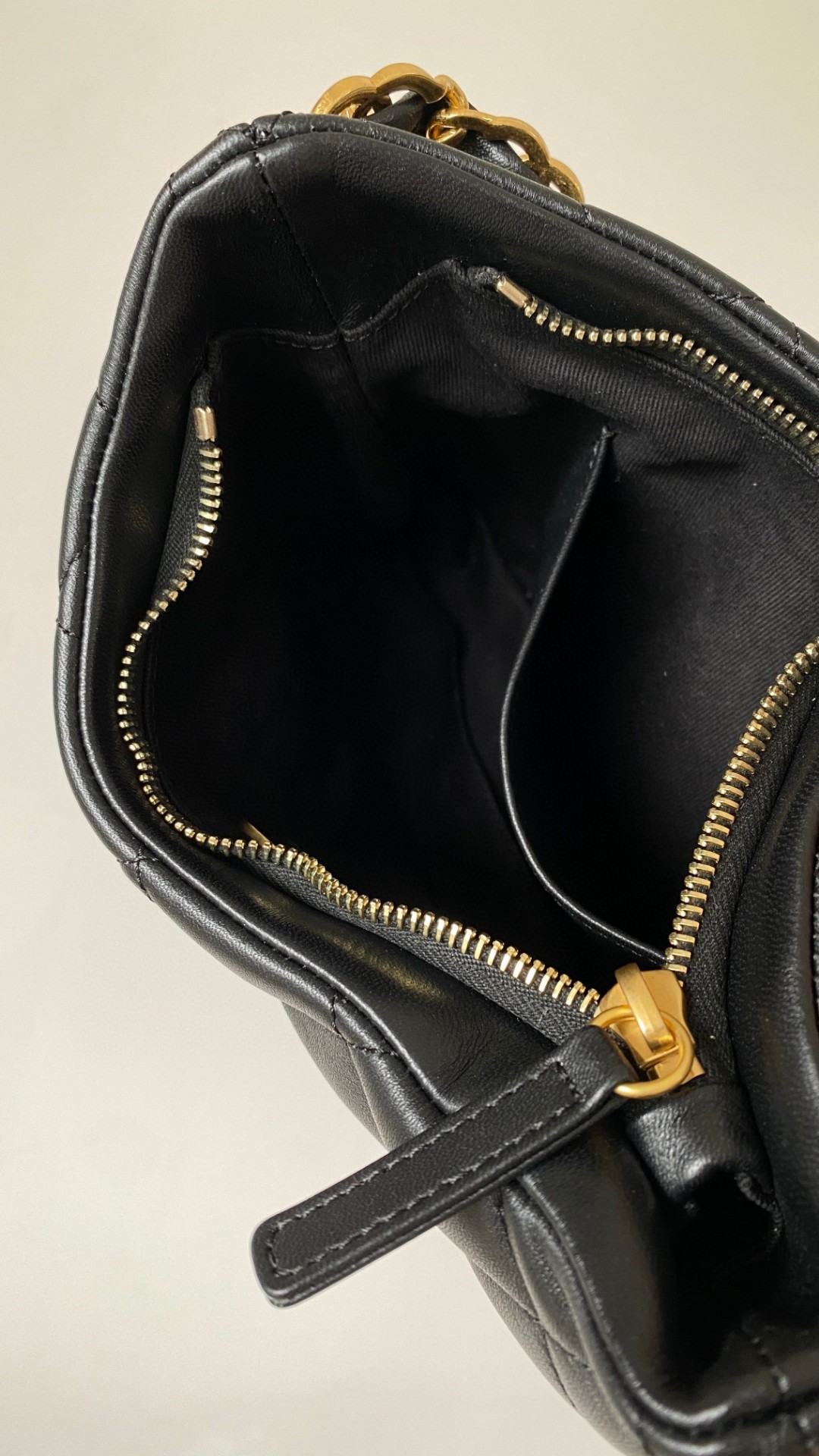 Chanel hobo bag small black leather