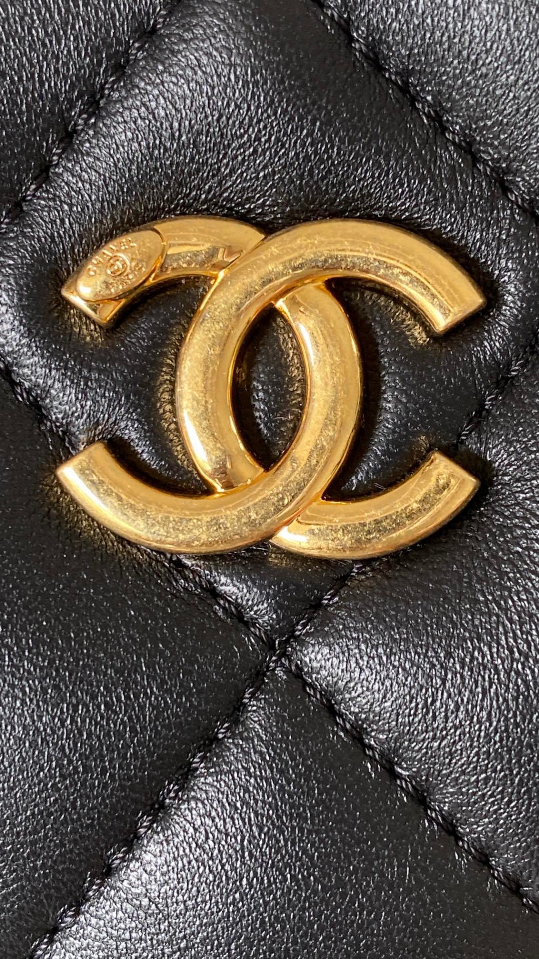 Chanel hobo bag small black leather