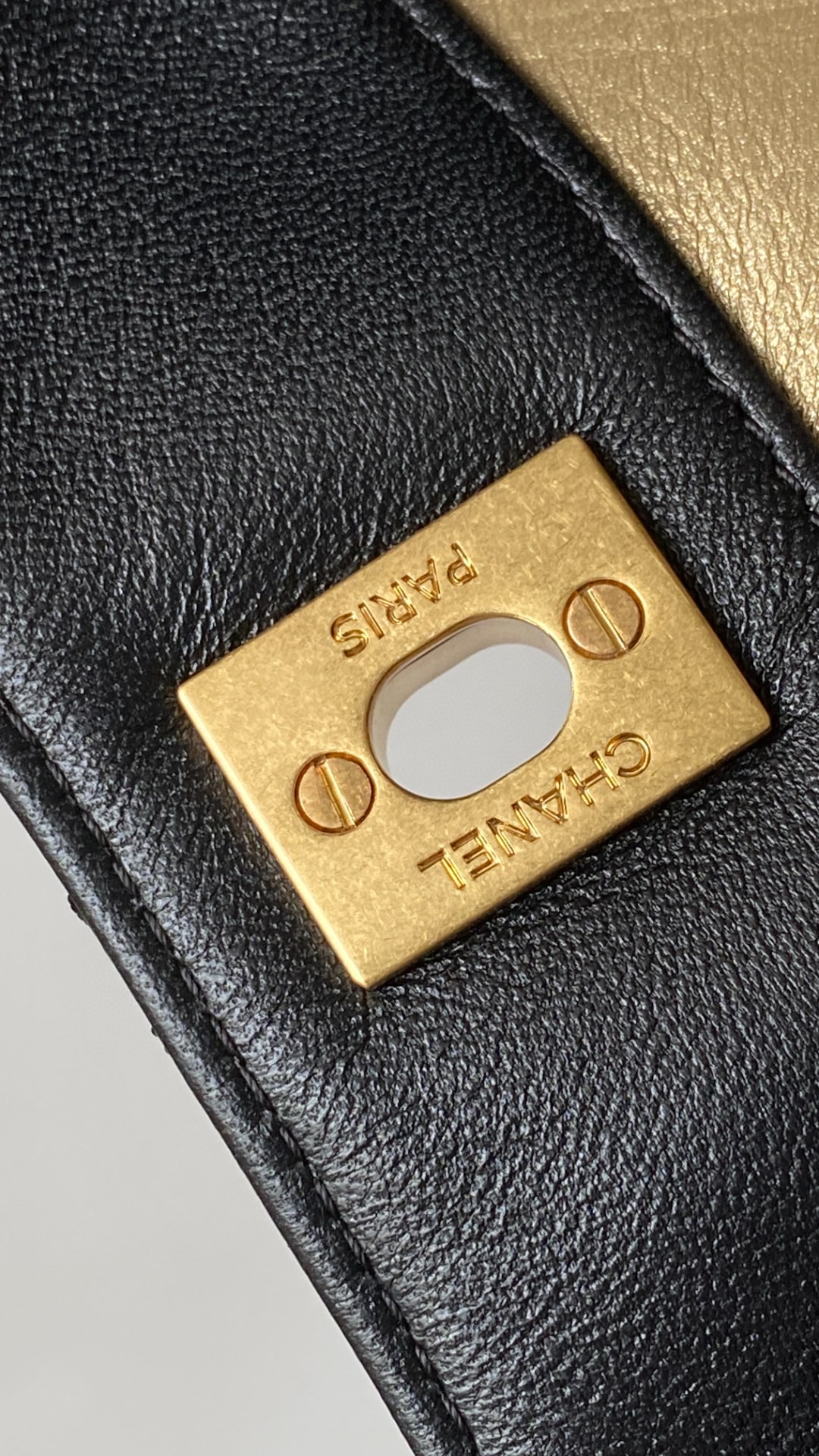 Chanel tote bag small black leather