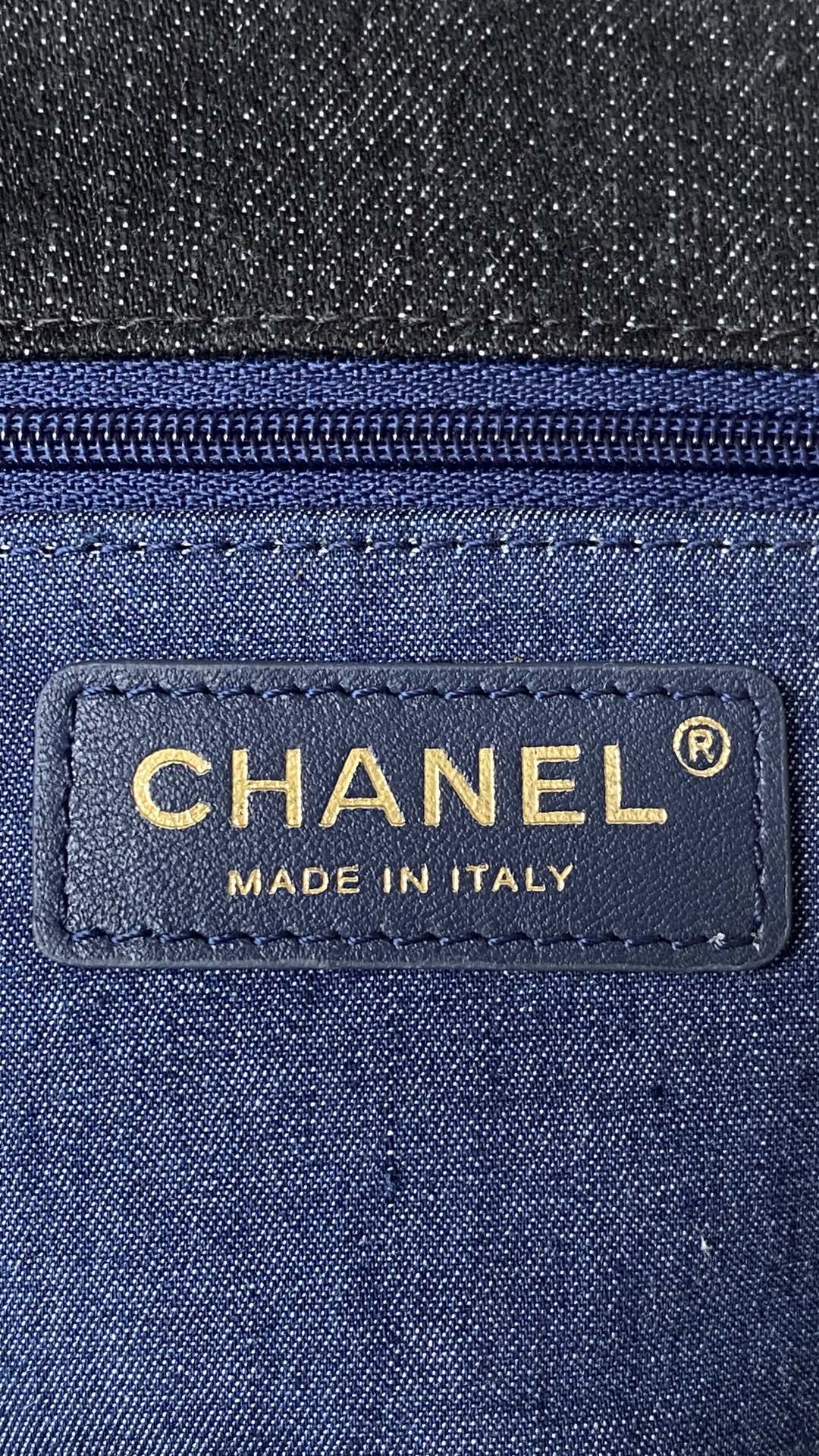 Chanel flap bag black demin