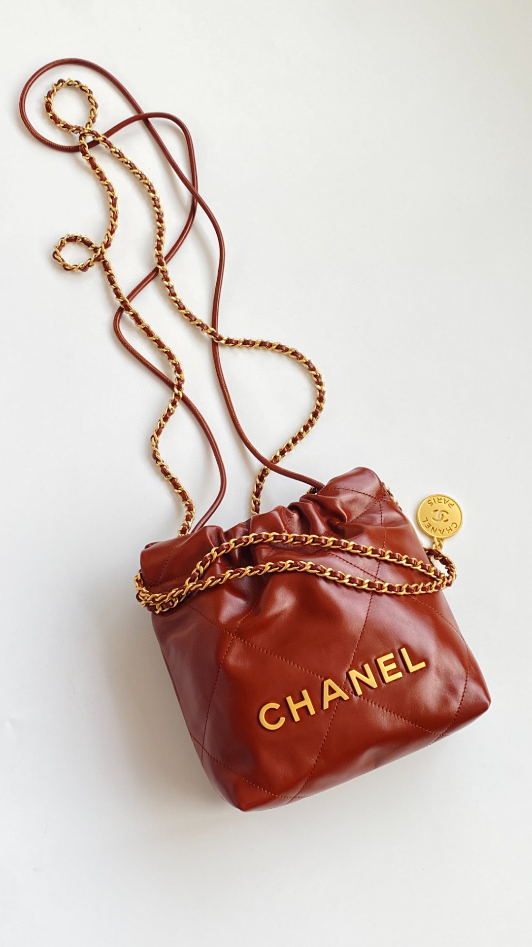Chanel 22 mini leather bag