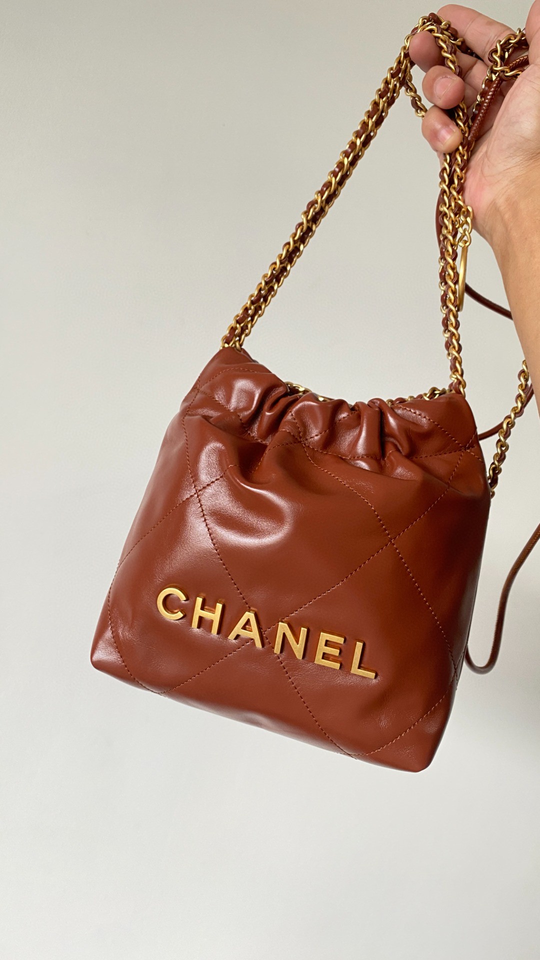 Chanel 22 mini leather bag