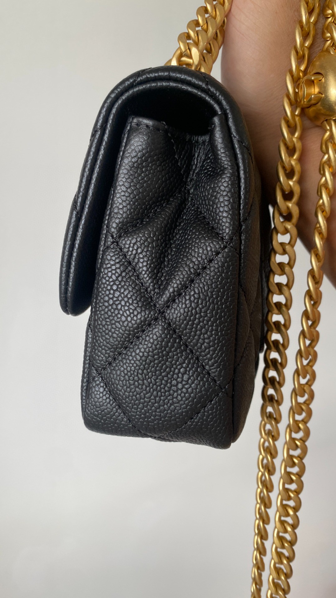 Chanel flap bag black leather