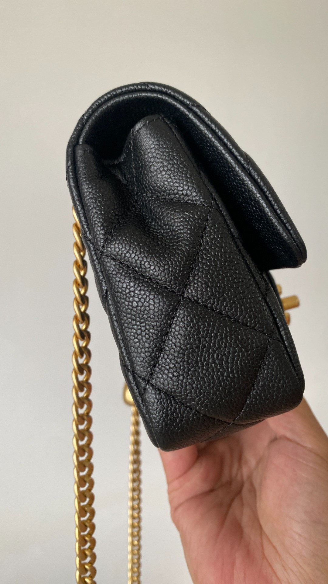 Chanel flap bag black leather