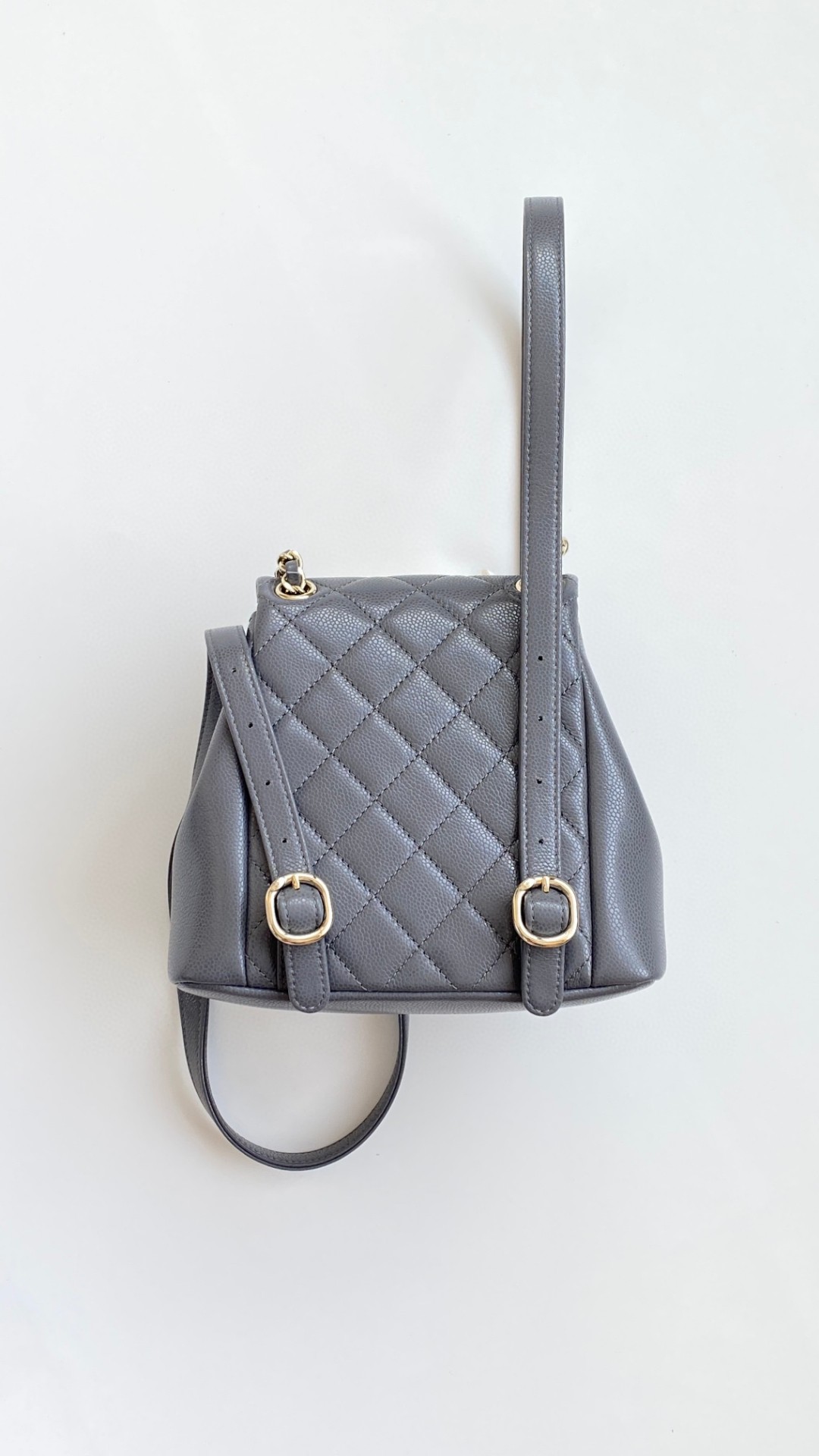 Chanel Duma backpack gray leather