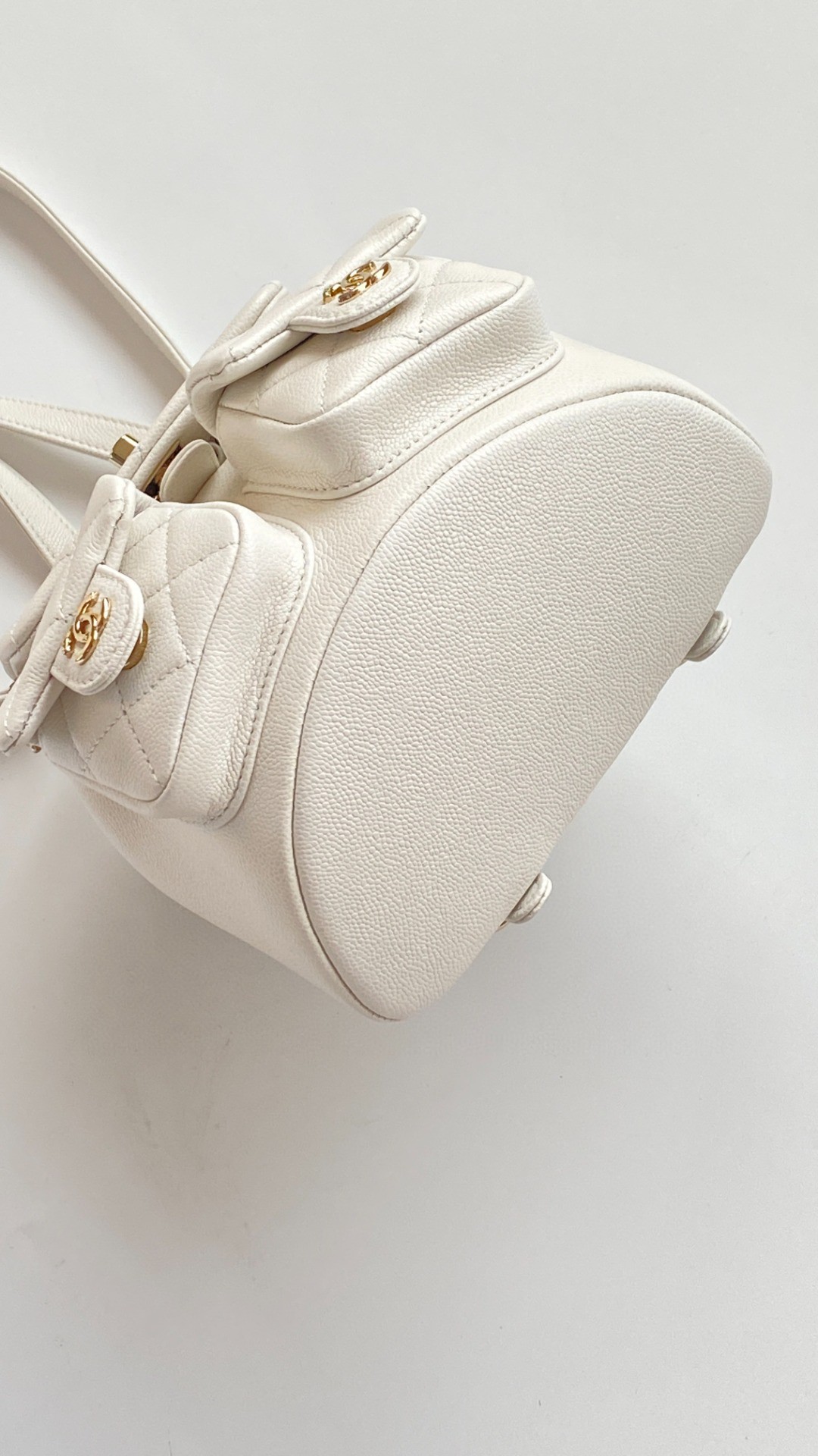 Chanel Duma backpack white leather