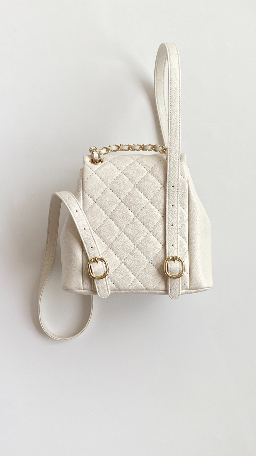 Chanel Duma backpack white leather