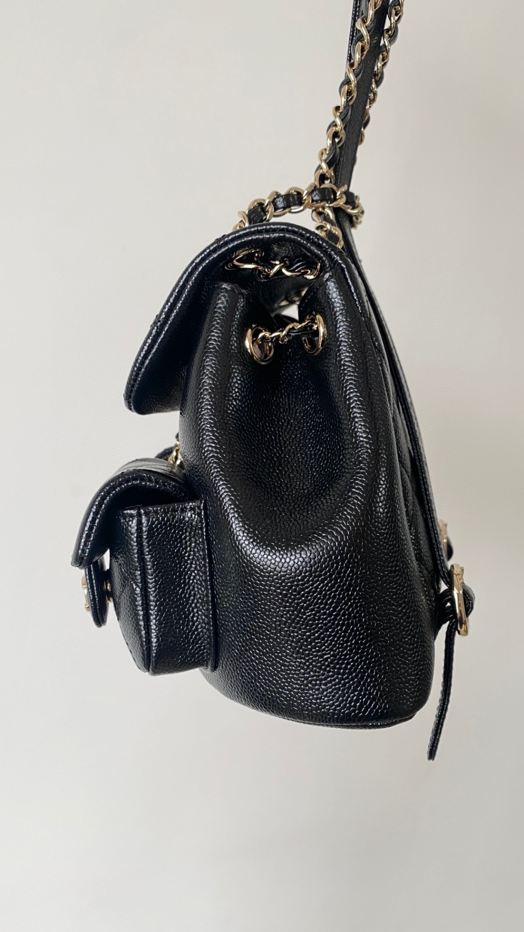 Chanel Duma backpack mini black leather
