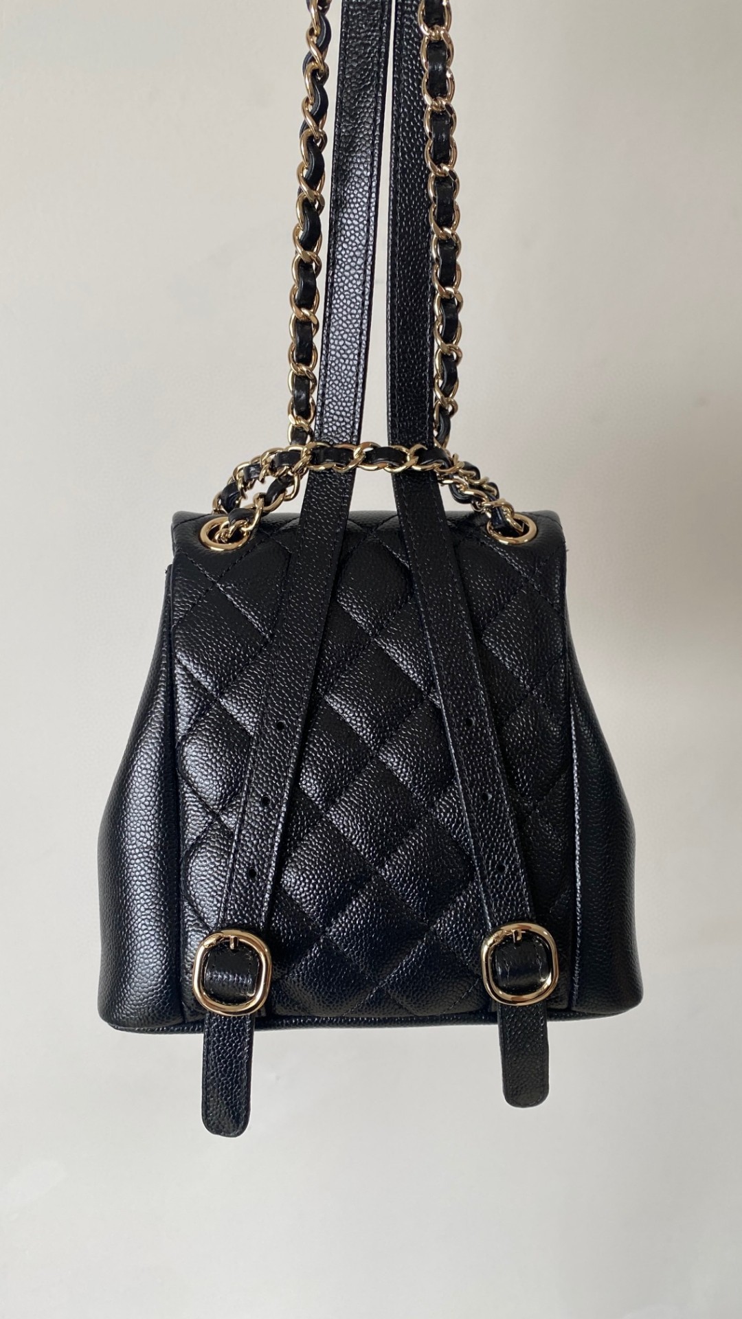 Chanel Duma backpack mini black leather
