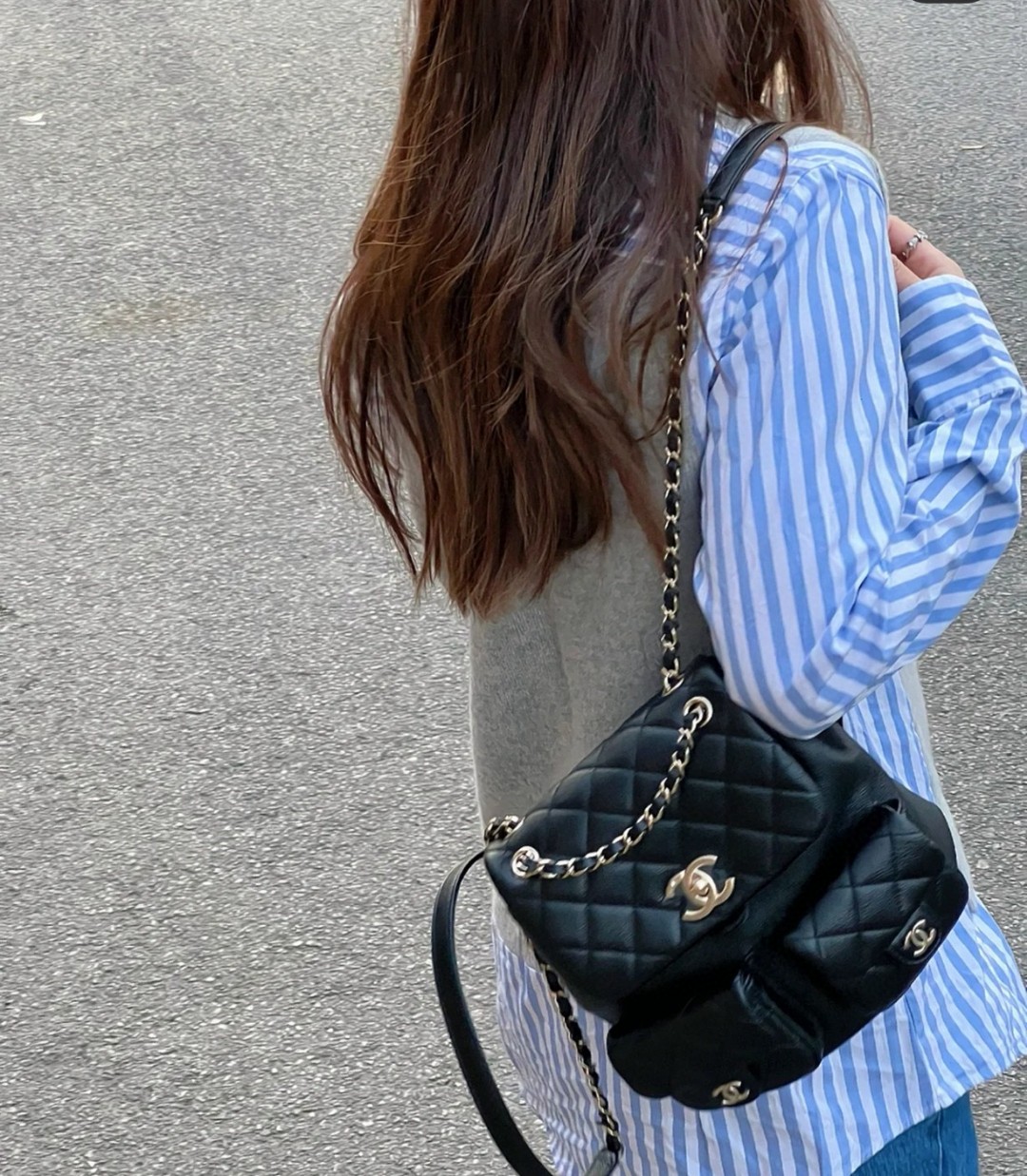 Chanel Duma backpack mini black leather