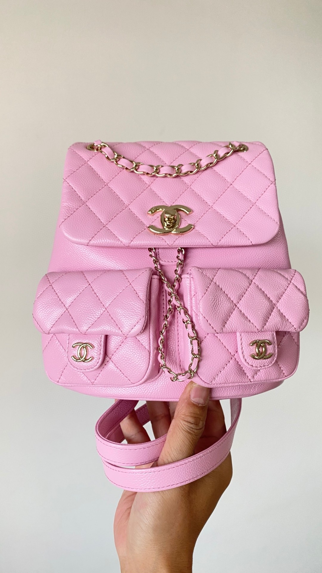 Chanel Duma backpack pink leather