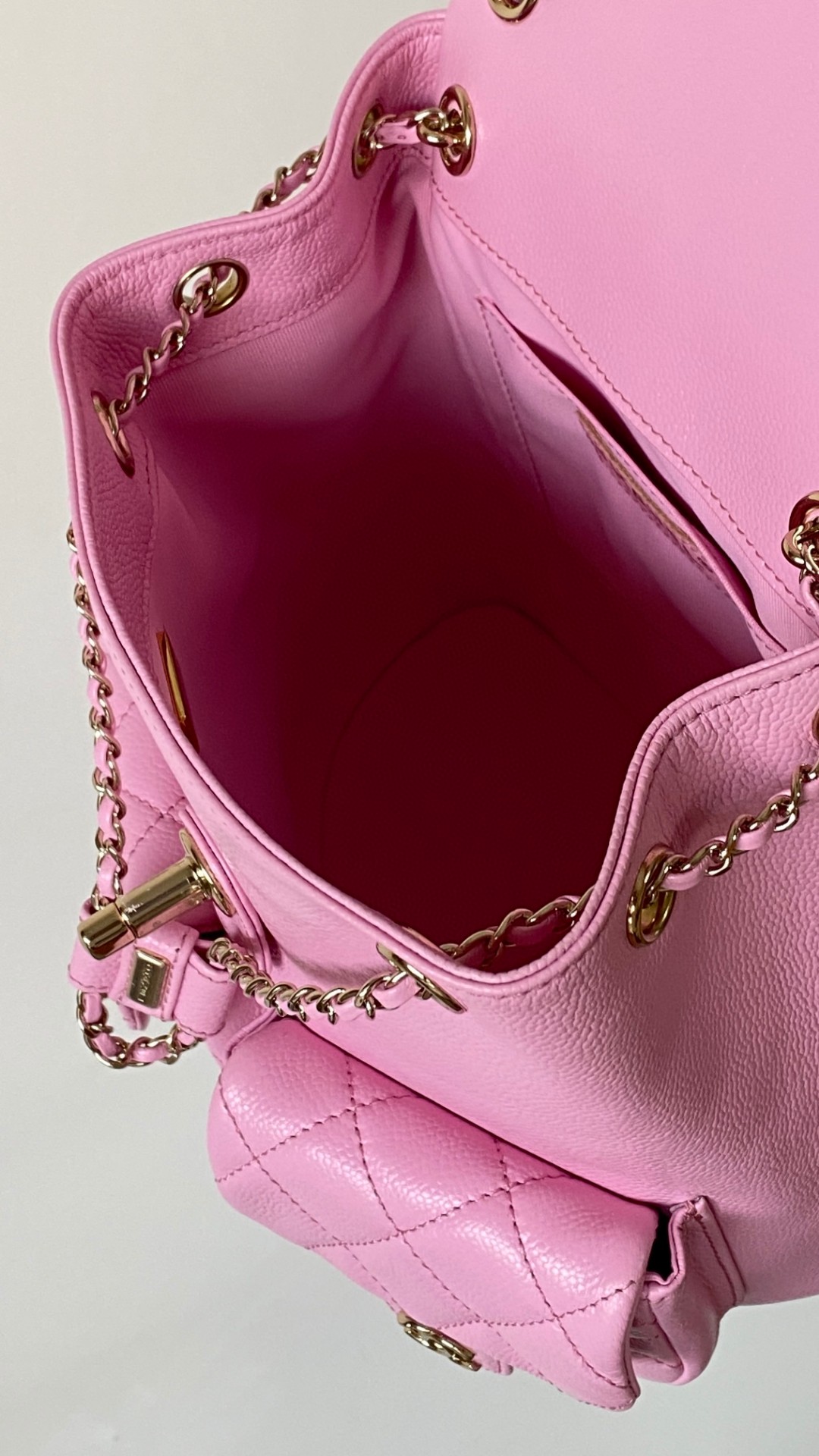 Chanel Duma backpack pink leather