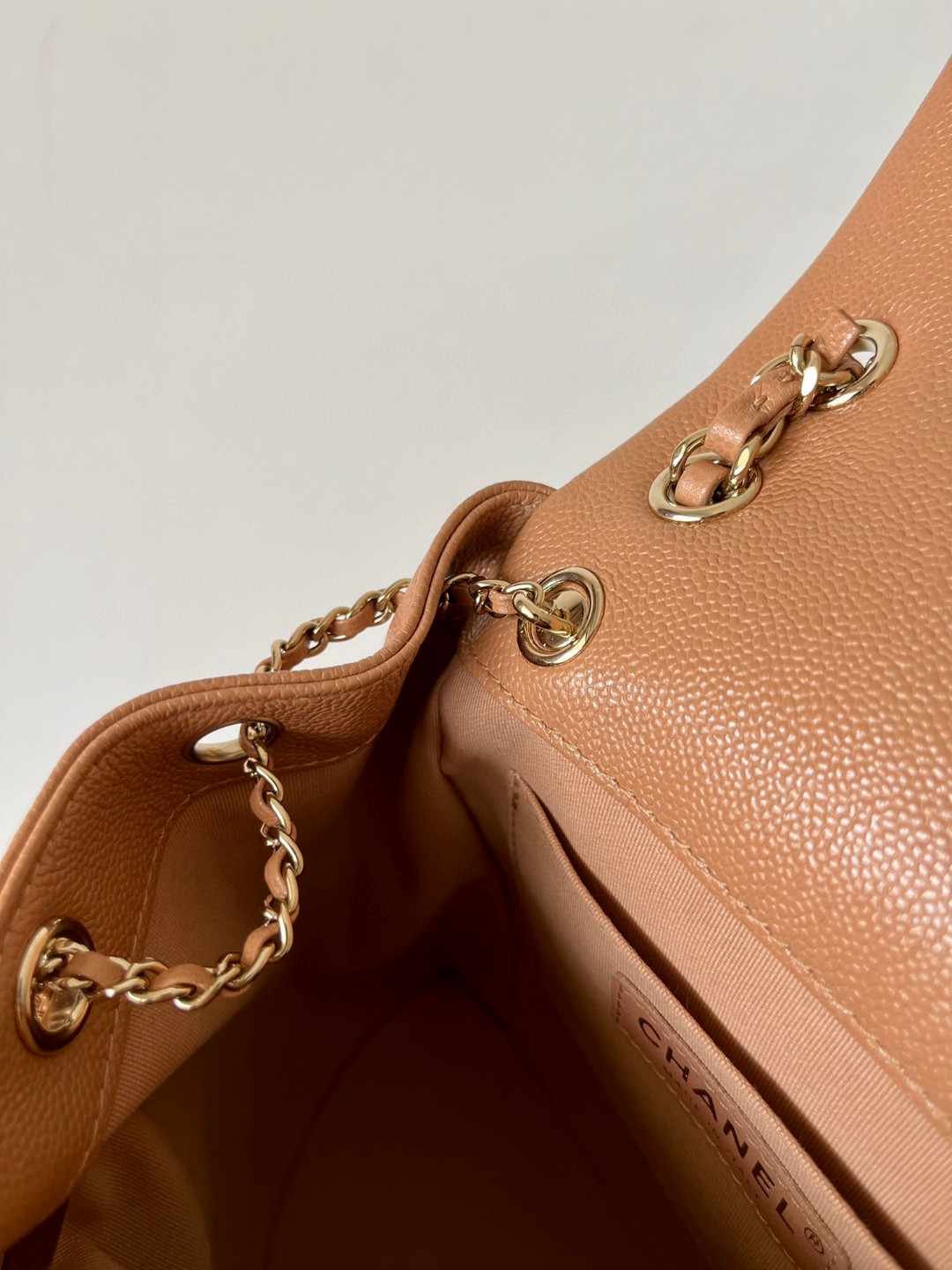 Chanel Duma backpack beige leather