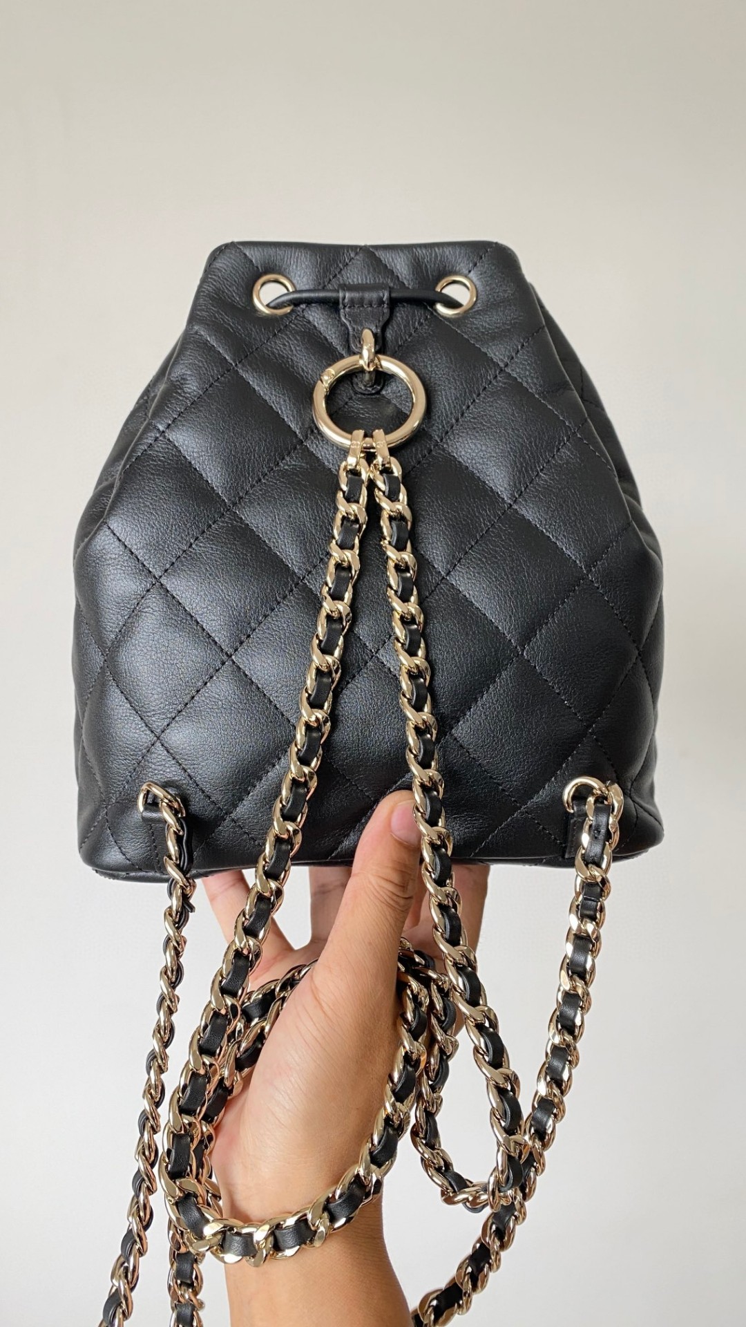 Chanel Duma backpack black leather