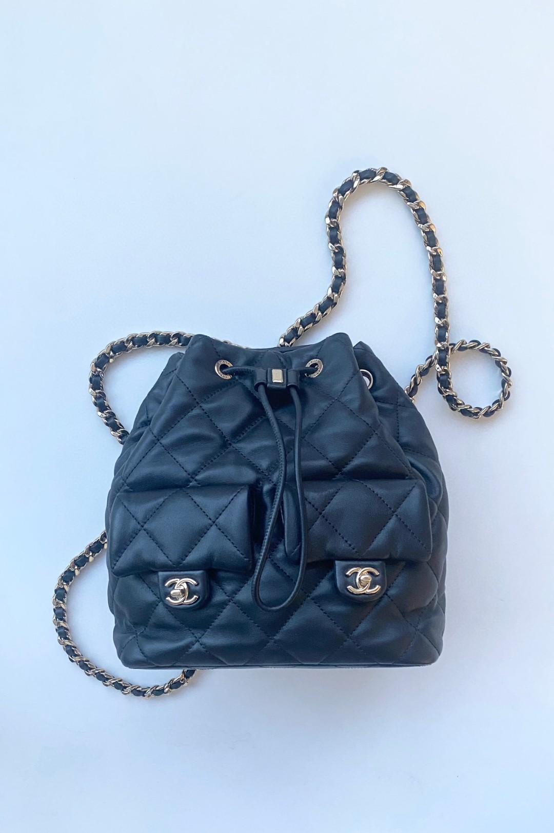 Chanel Duma backpack black leather
