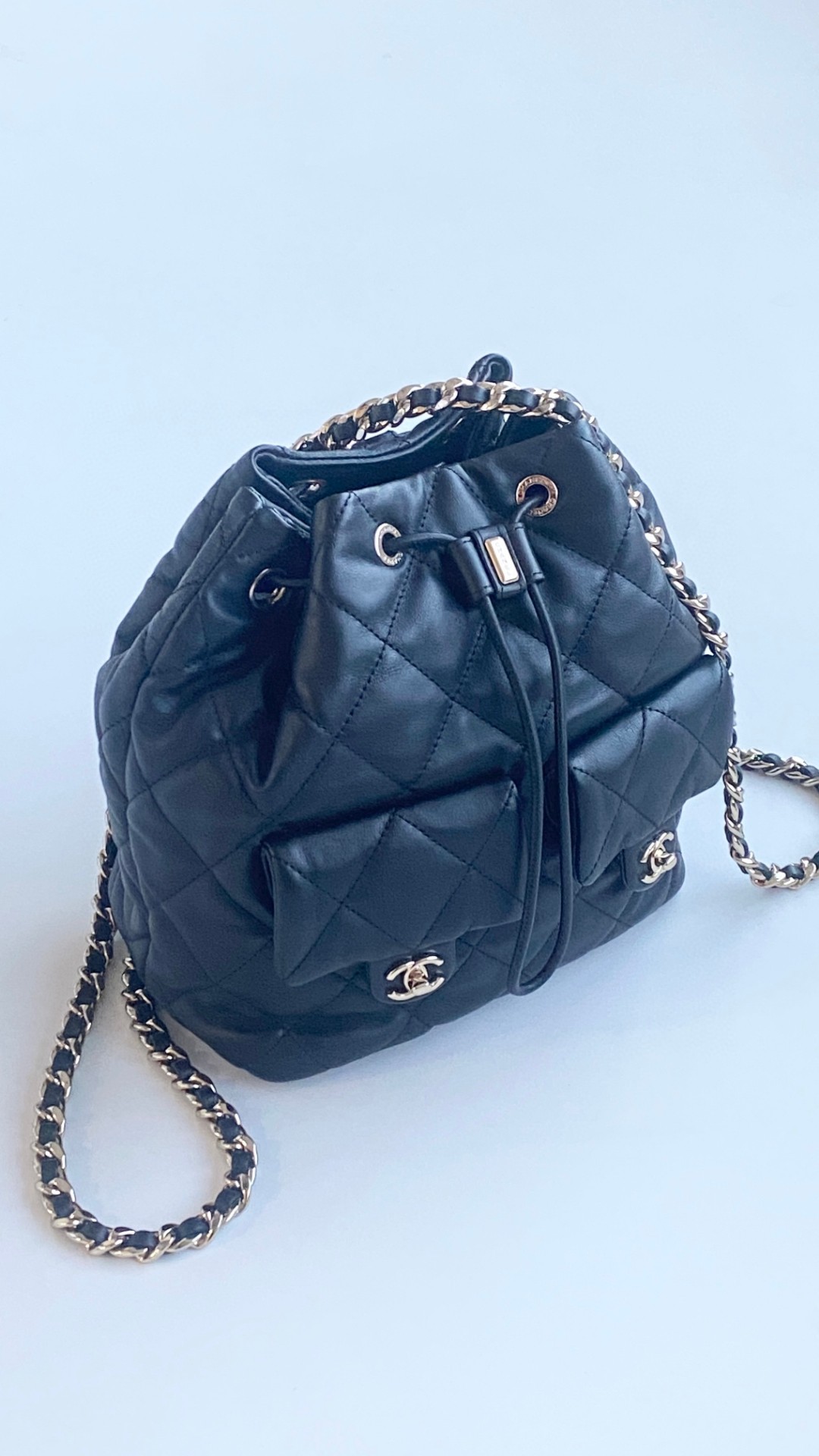 Chanel Duma backpack black leather