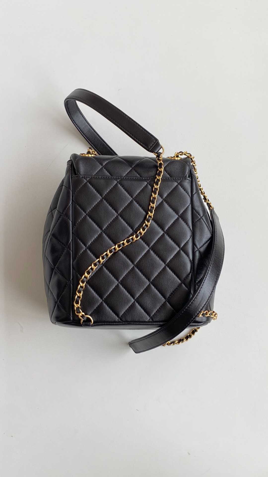 Chanel 19 Duma backpack black leather