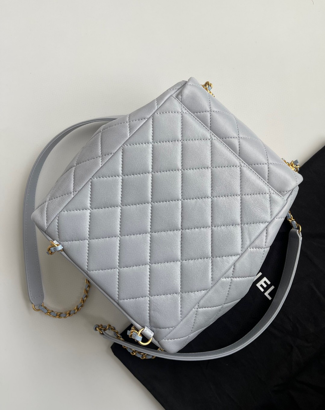 Chanel 19 Duma backpack gray leather