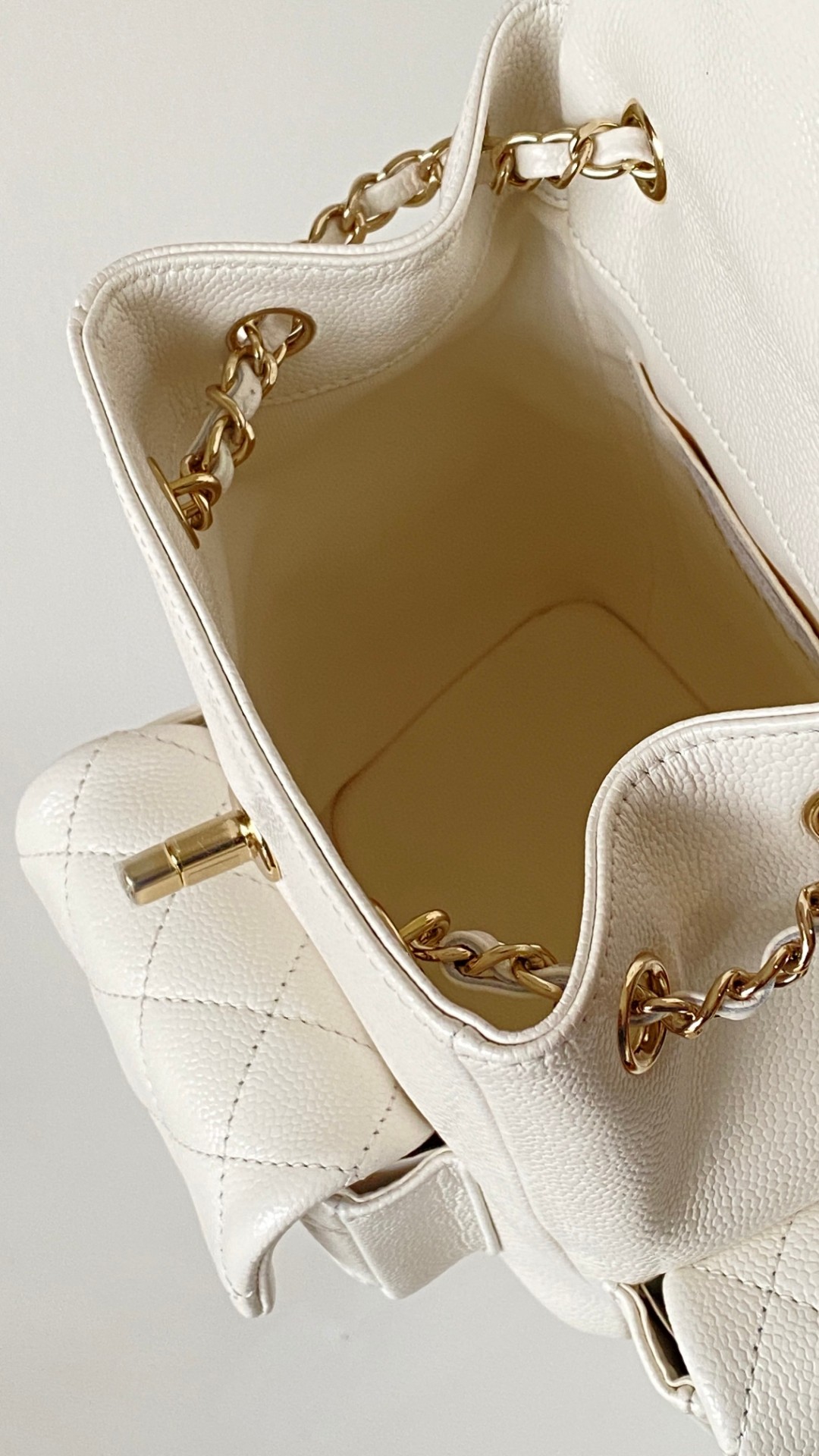 Chanel Duma backpack white leather