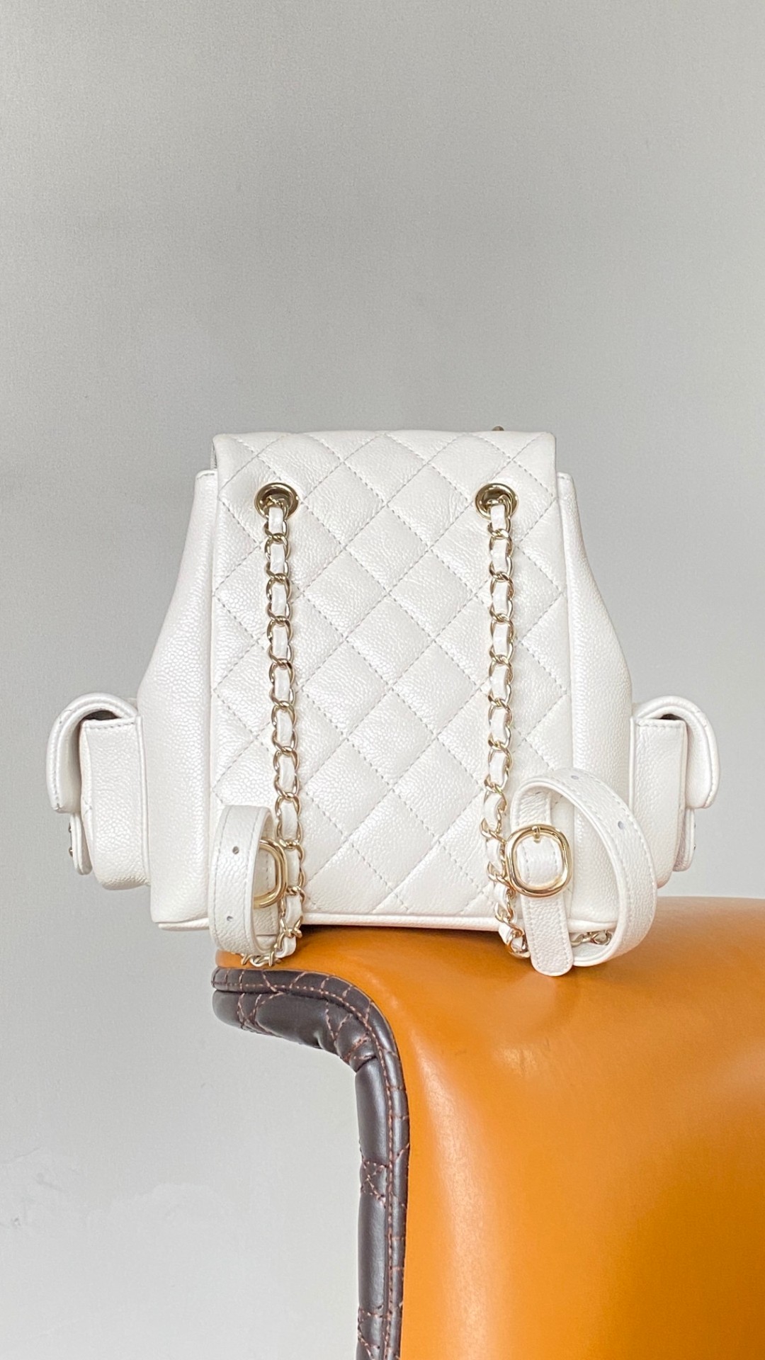 Chanel Duma backpack white leather