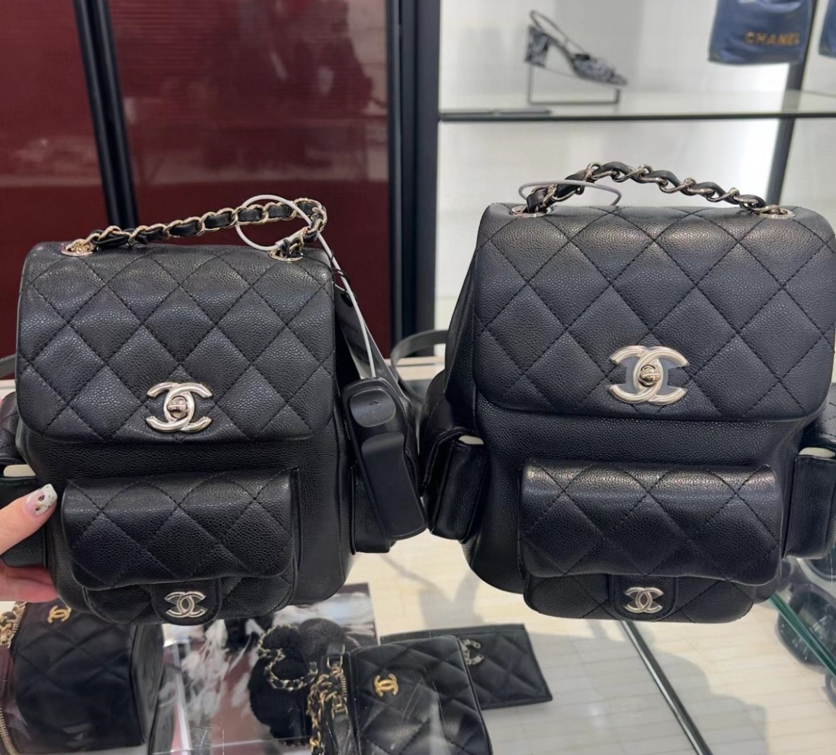Chanel Duma backpack mini black leather