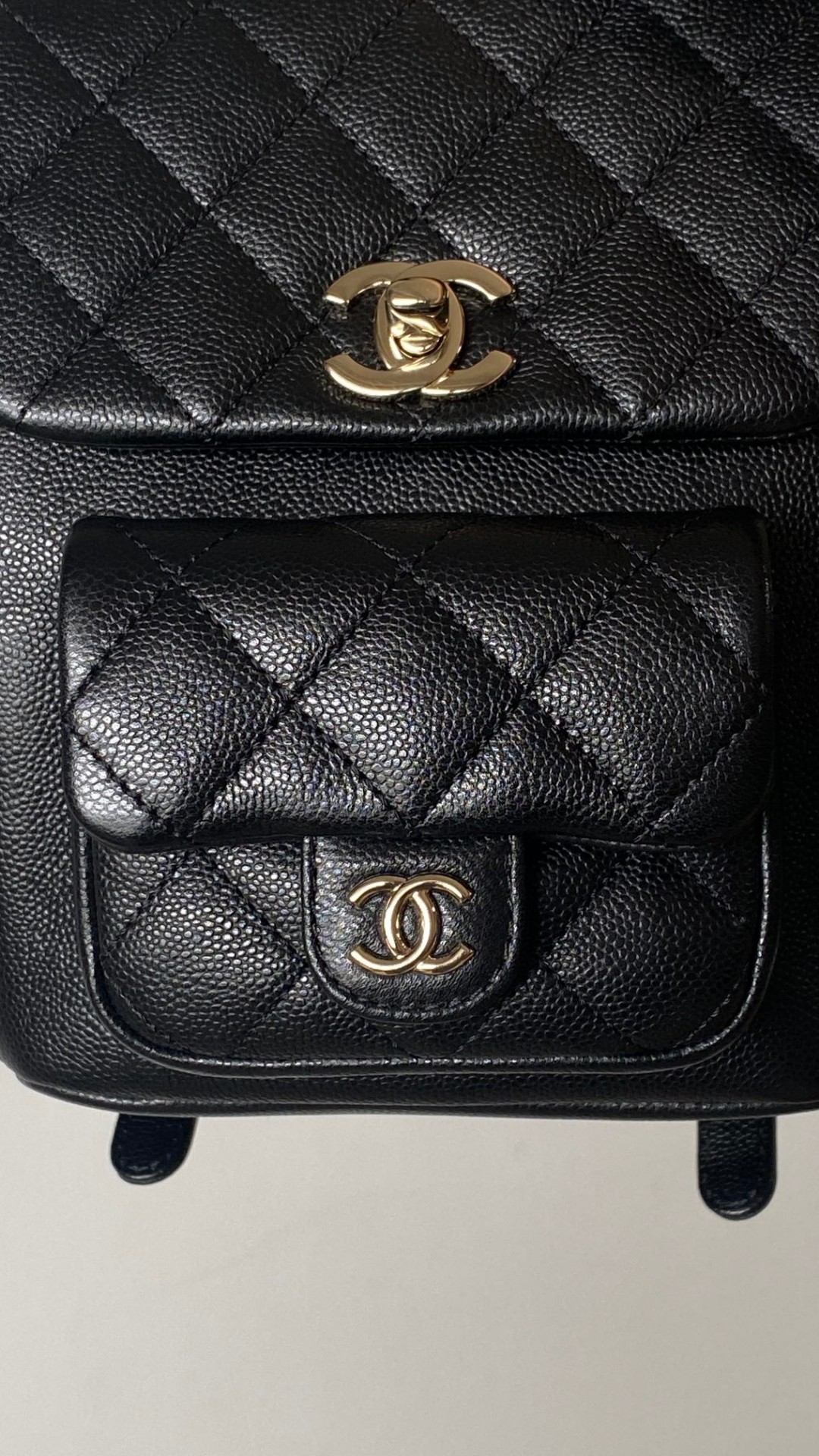Chanel Duma backpack mini black leather