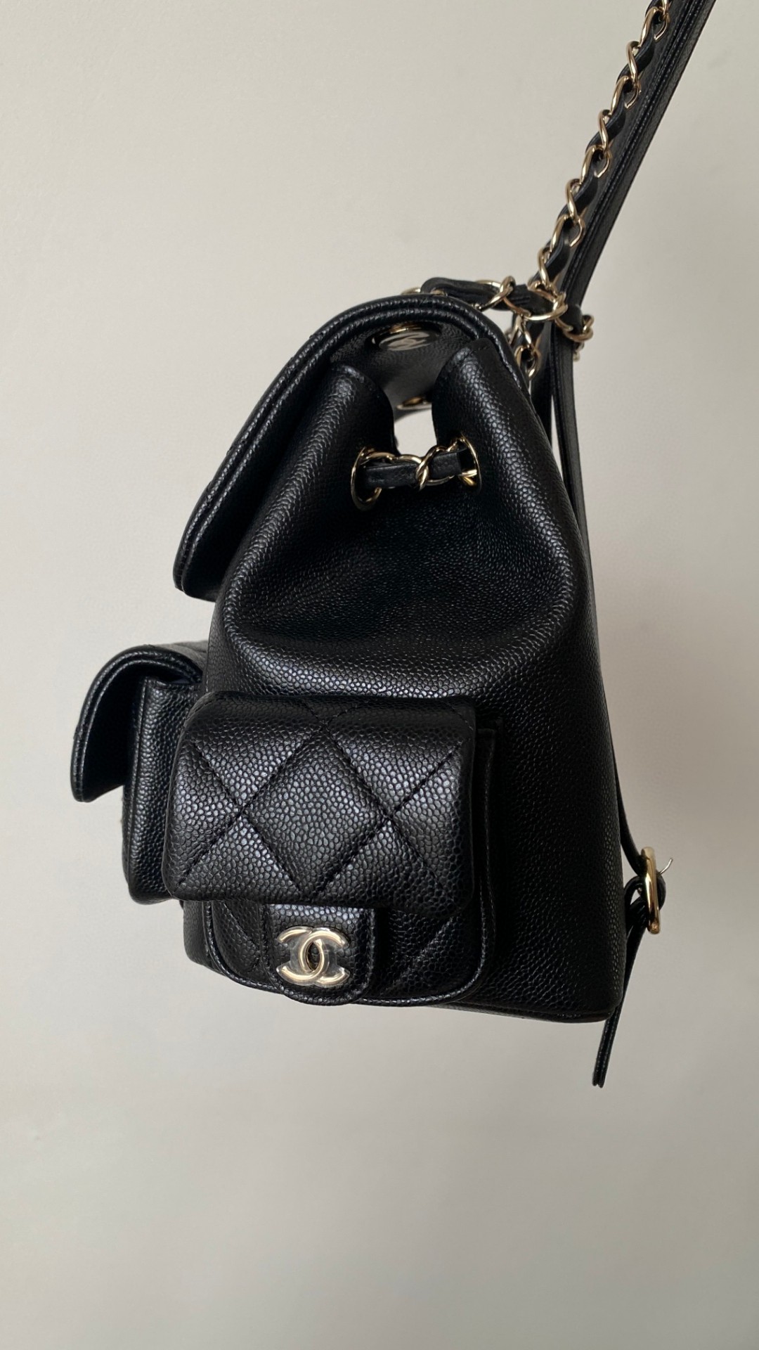 Chanel Duma backpack black leather