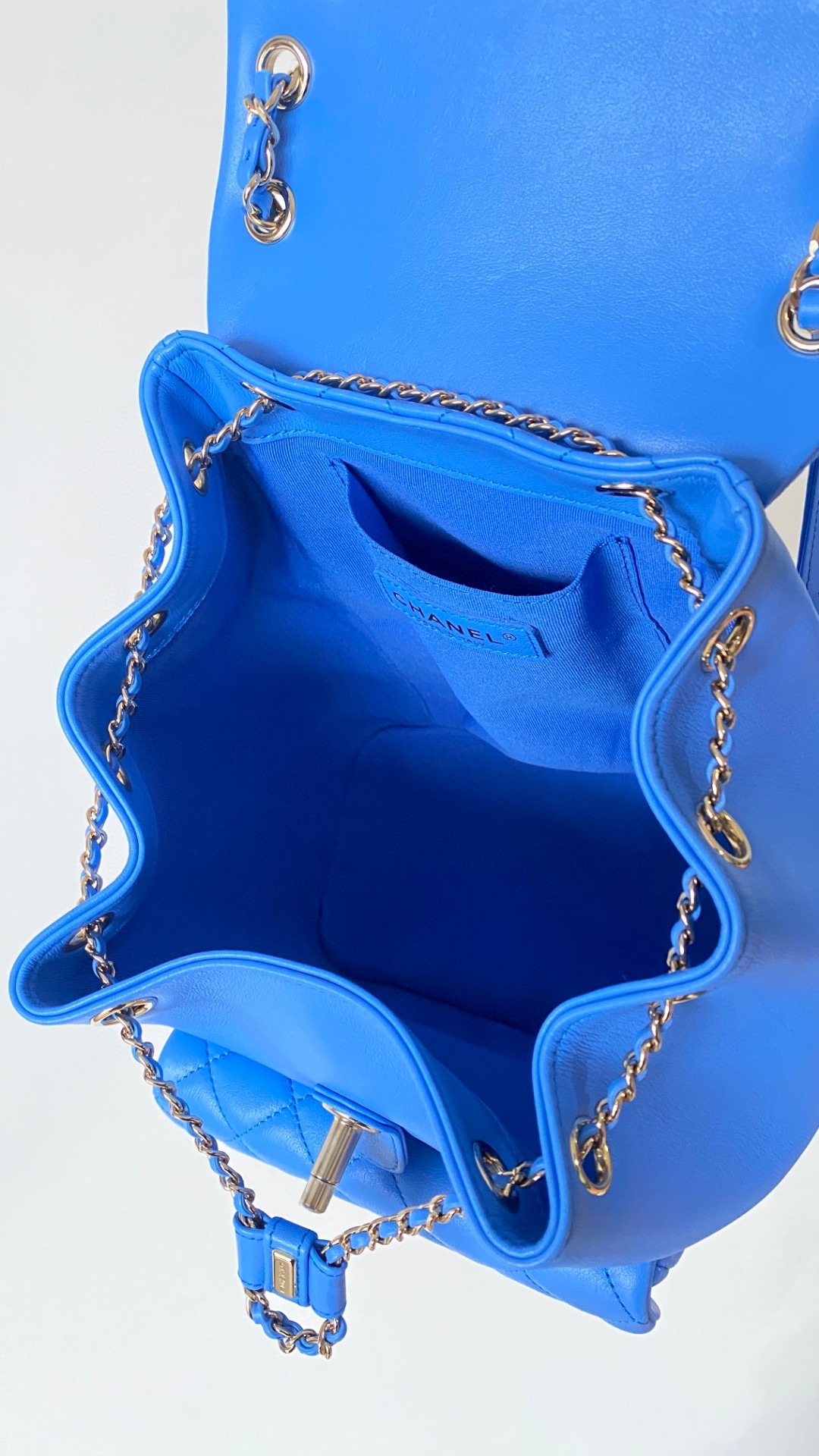 Chanel Duma backpack blue leather