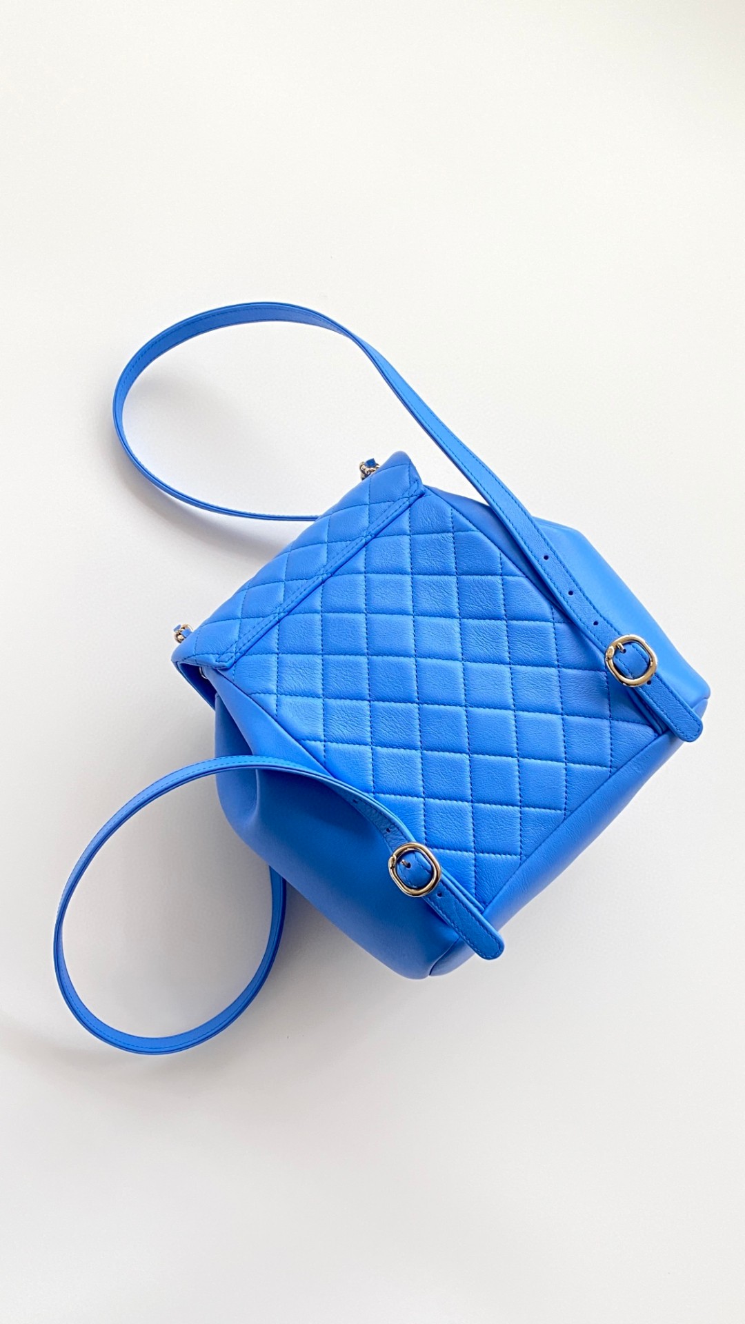 Chanel Duma backpack blue leather