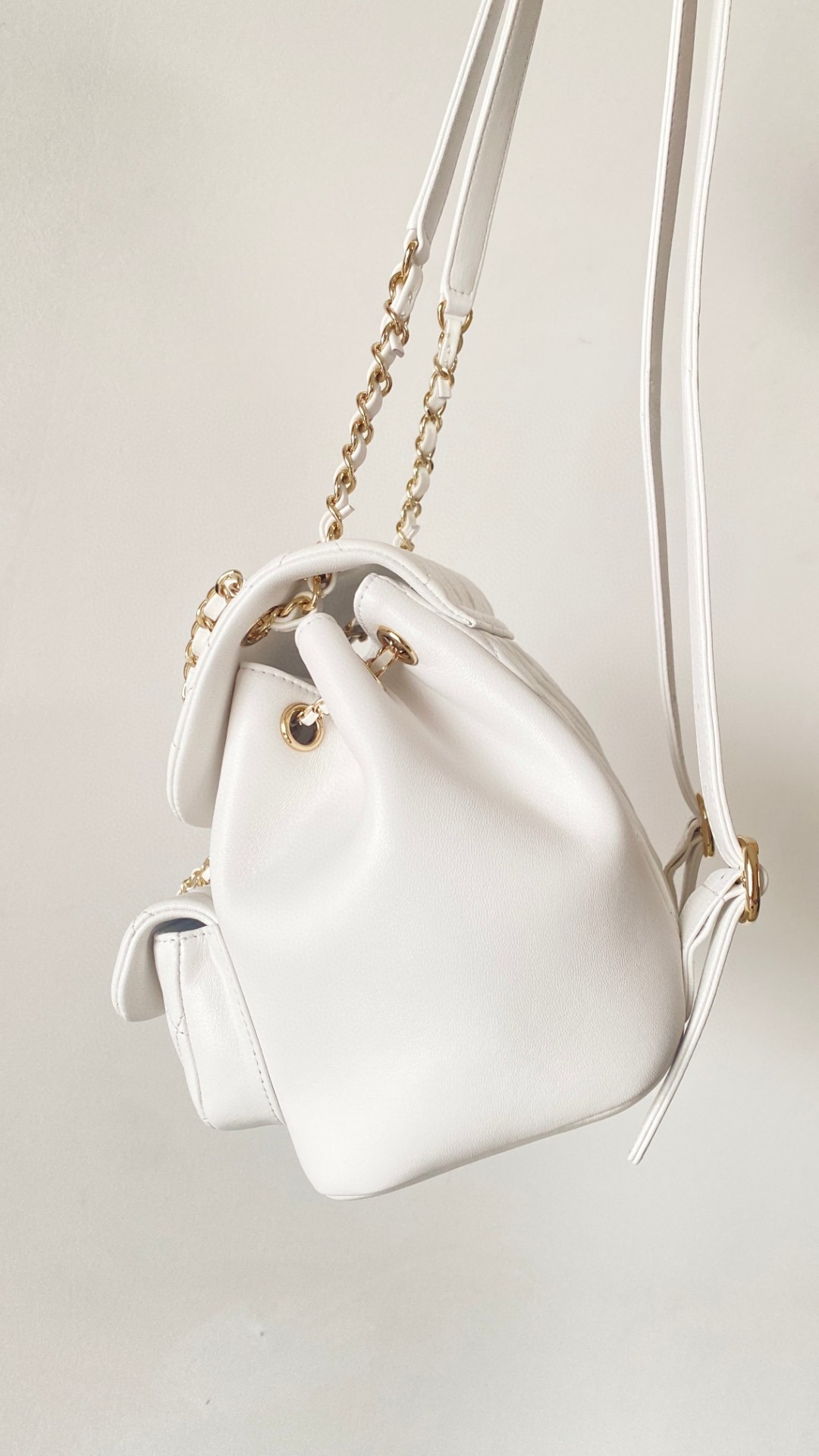 Chanel Duma backpack white leather