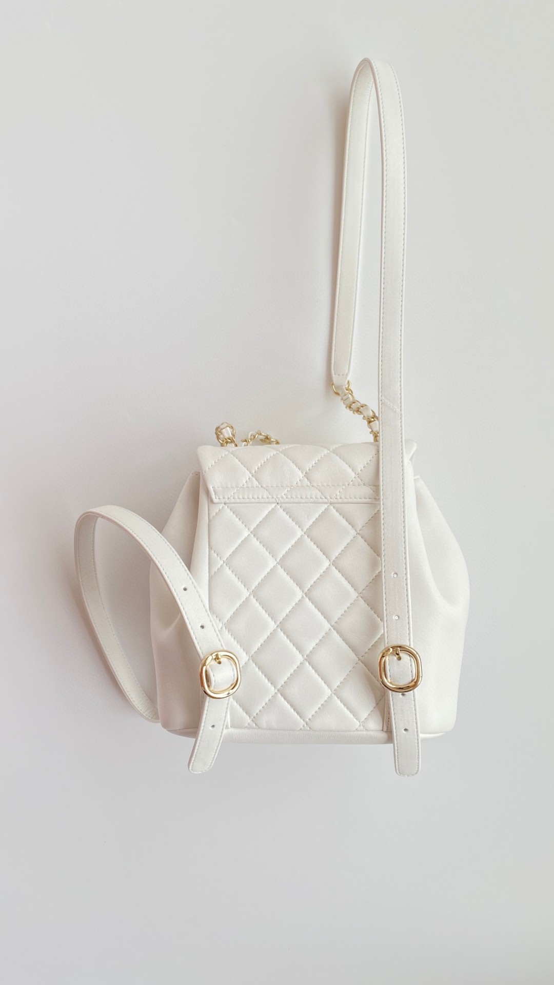 Chanel Duma backpack white leather