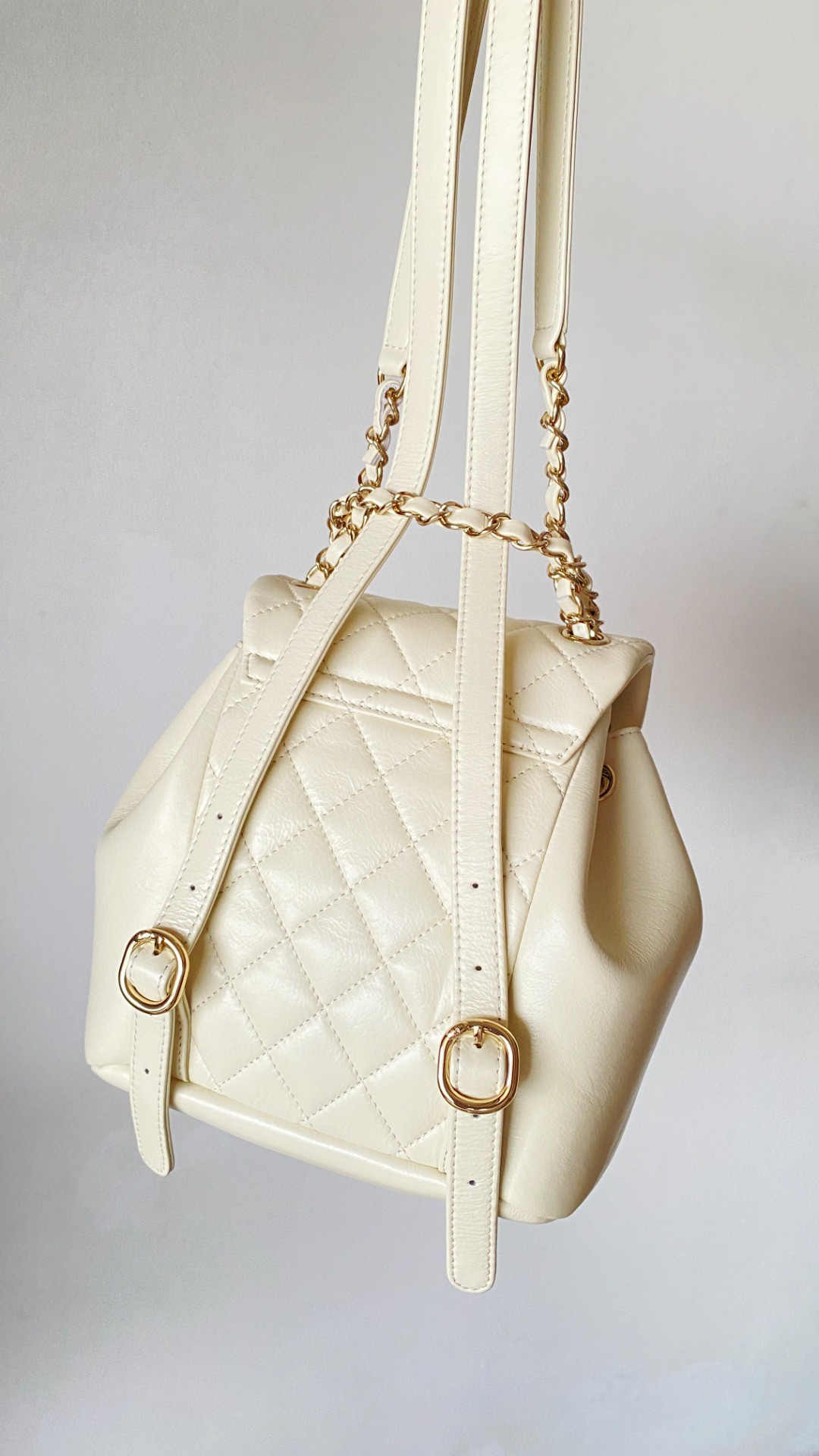 Chanel Duma backpack white leather