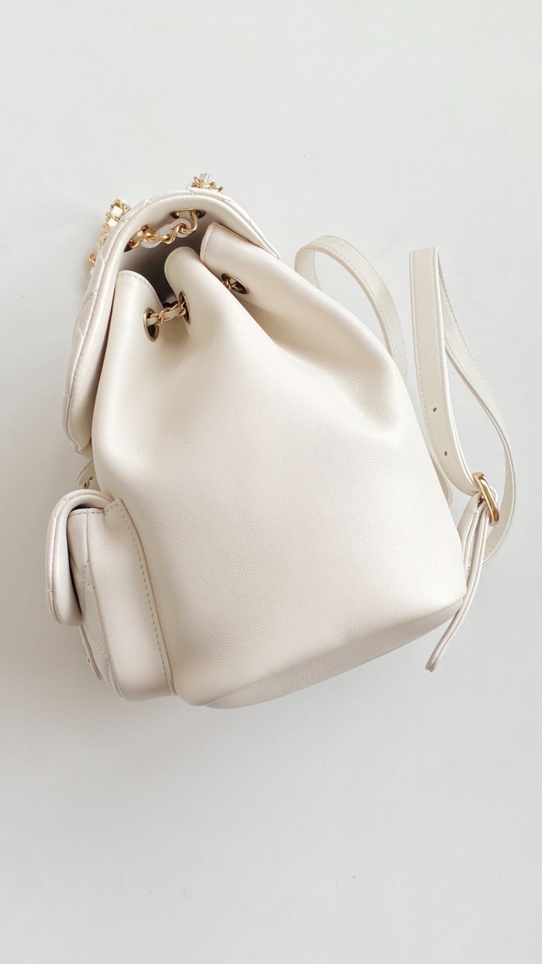 Chanel Duma backpack white leather