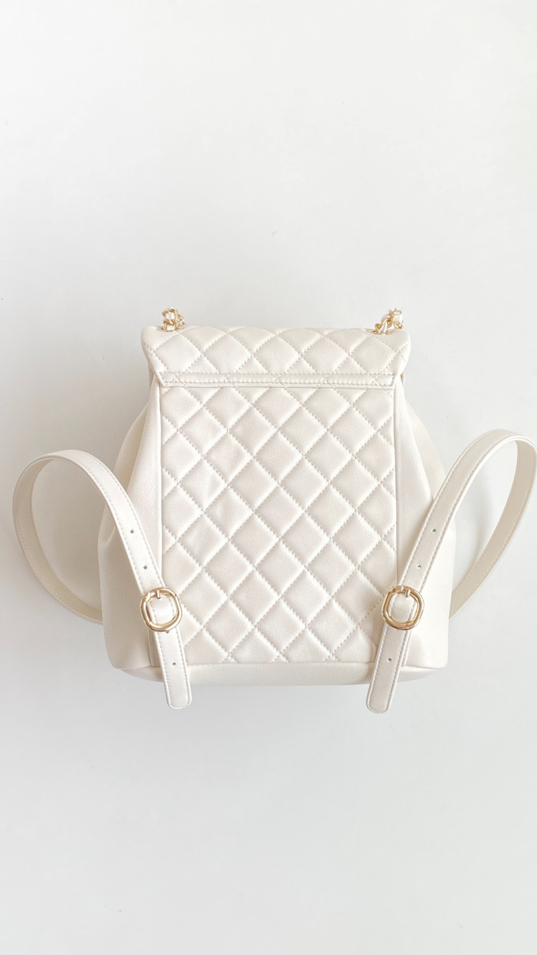 Chanel Duma backpack white leather