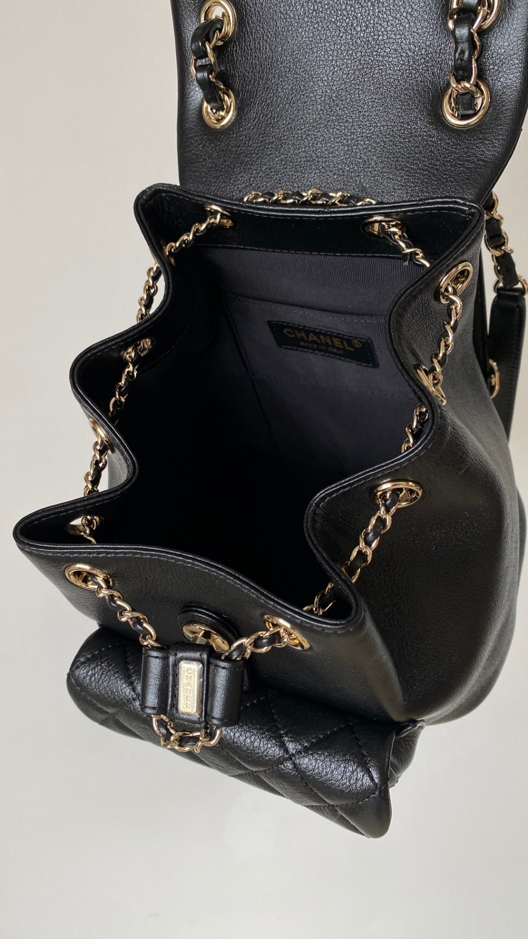 Chanel Duma backpack black leather