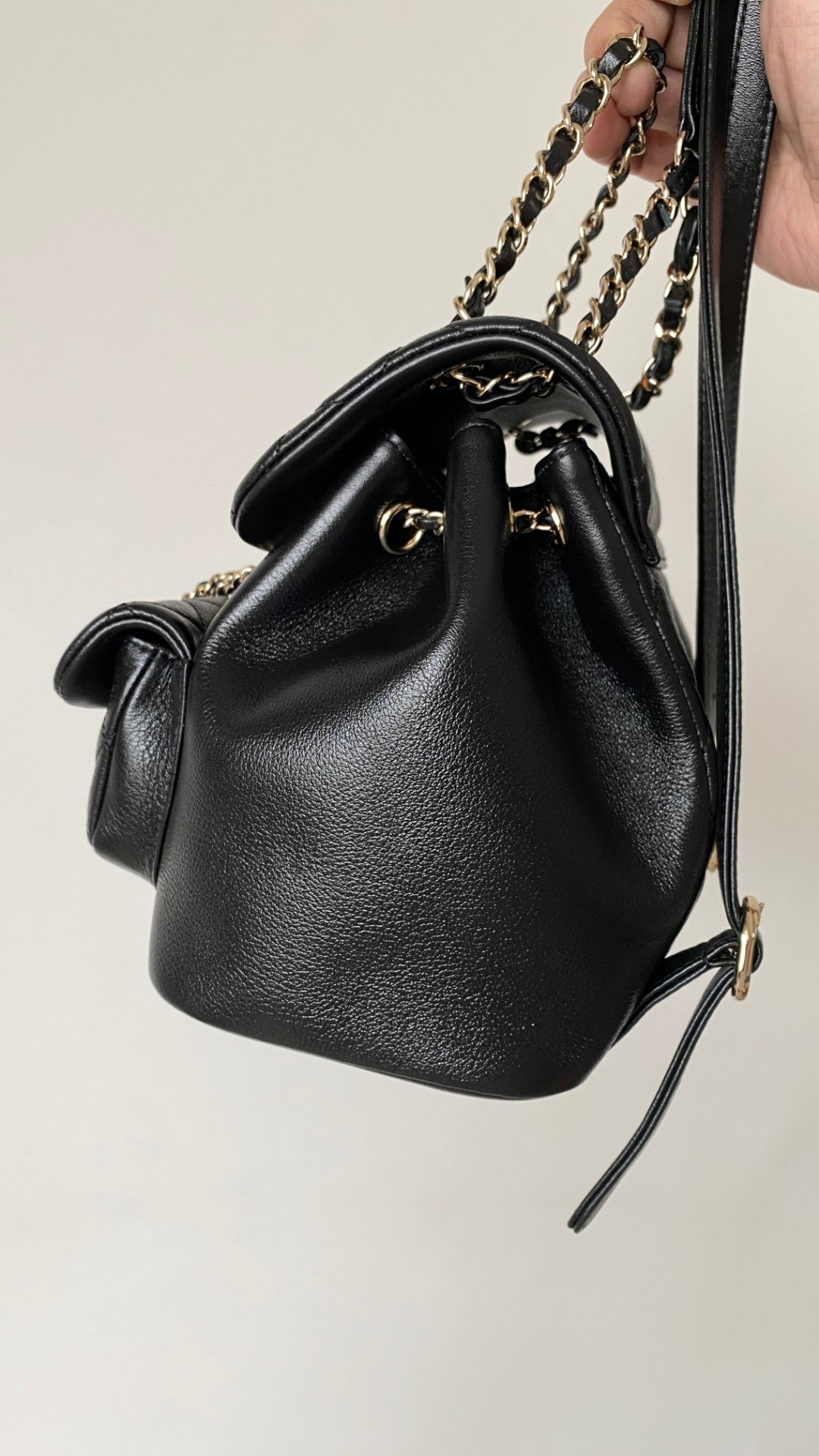 Chanel Duma backpack black leather