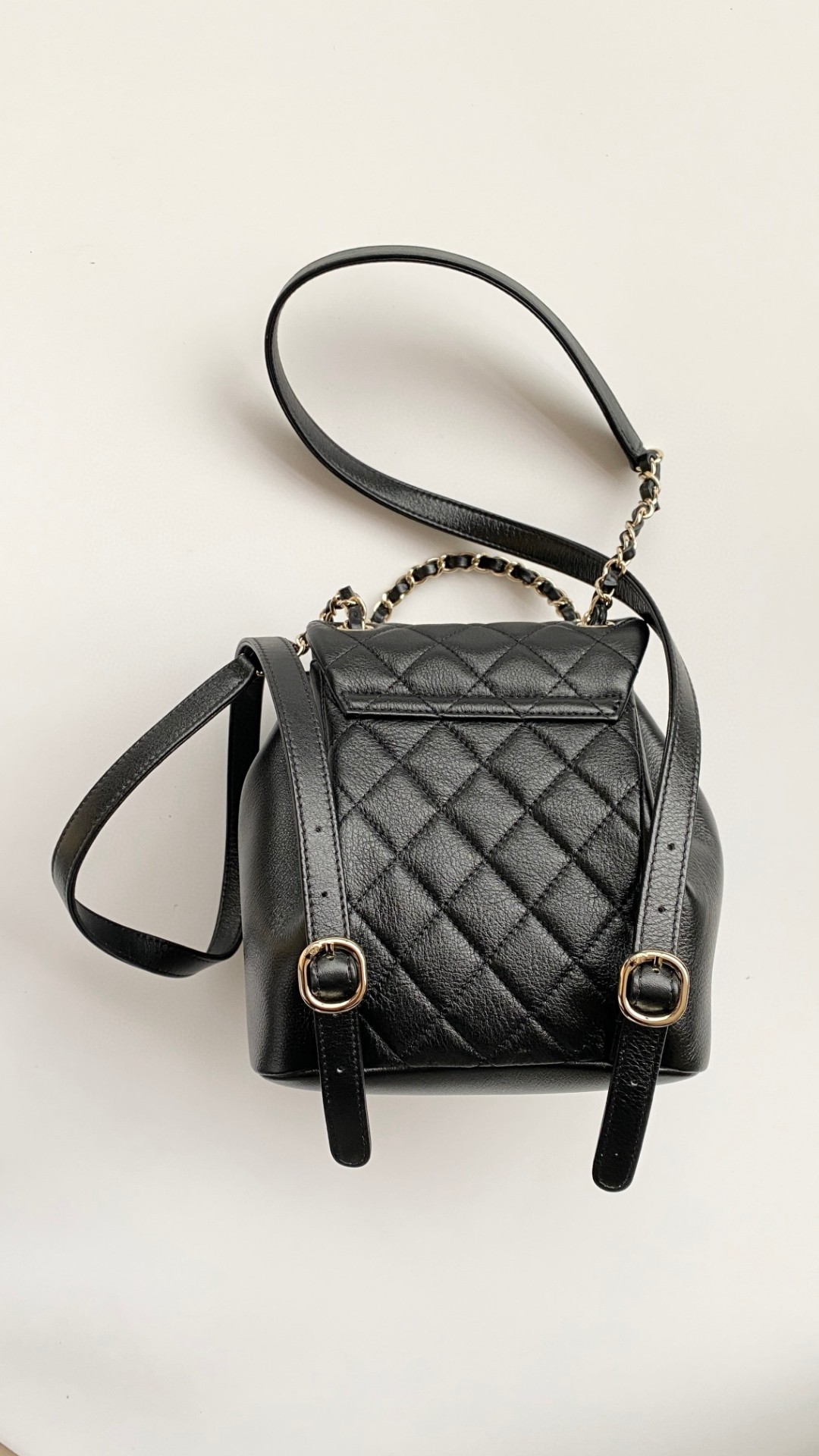 Chanel Duma backpack black leather