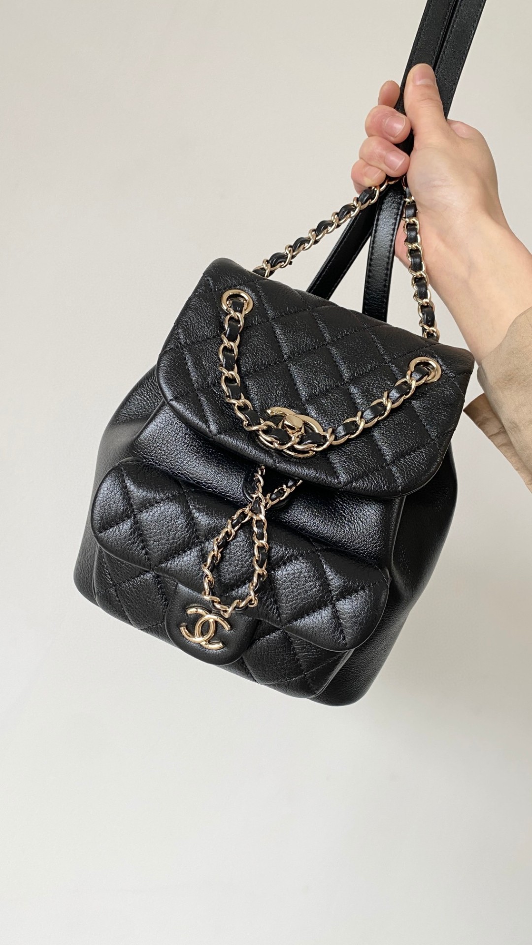 Chanel Duma backpack black leather