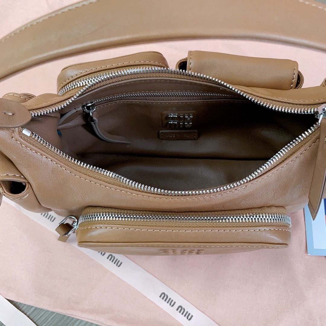 Miu Miu caramel Nappa leather Pocket bag 5BC146_2CRL_F098L_V_OOO