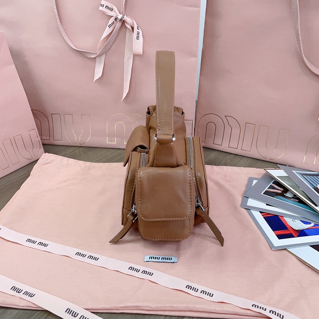 Miu Miu caramel Nappa leather Pocket bag 5BC146_2CRL_F098L_V_OOO