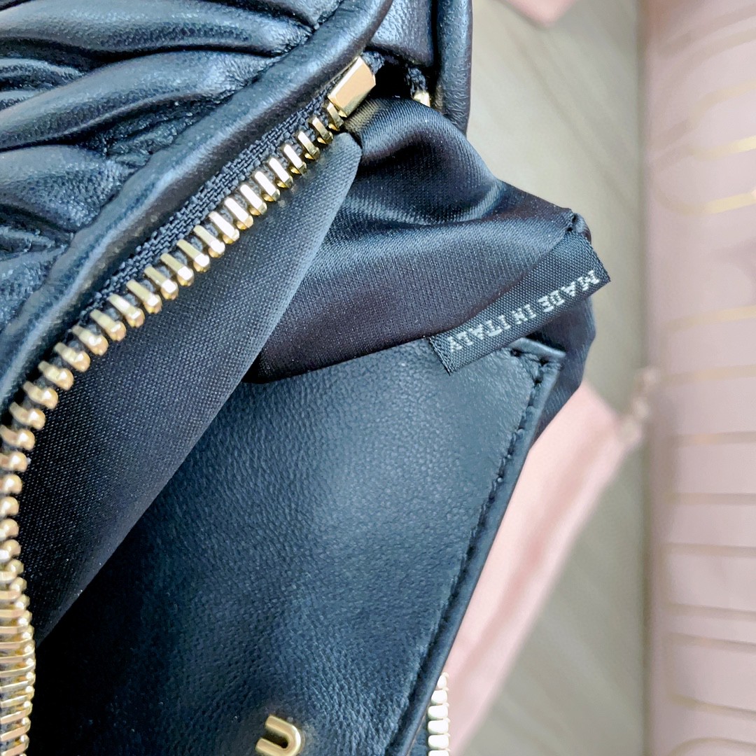 Miu Miu black Matelassé nappa leather shoulder bag 5BH211_N88_F0002_V_TWO