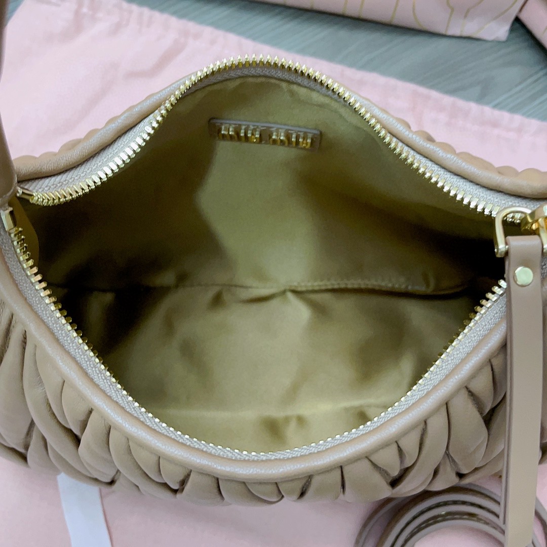 Miu Miu Wander matelassé nappa leather hobo bag cognac 5BC153_N88_F0046_V_OOO