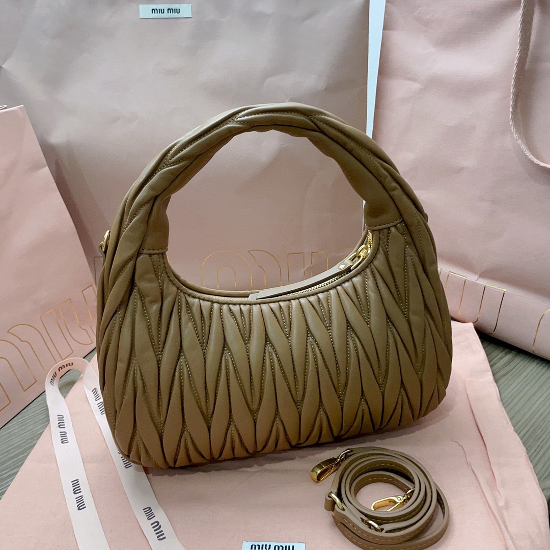 Miu Miu Wander matelassé nappa leather hobo bag cognac 5BC153_N88_F0046_V_OOO