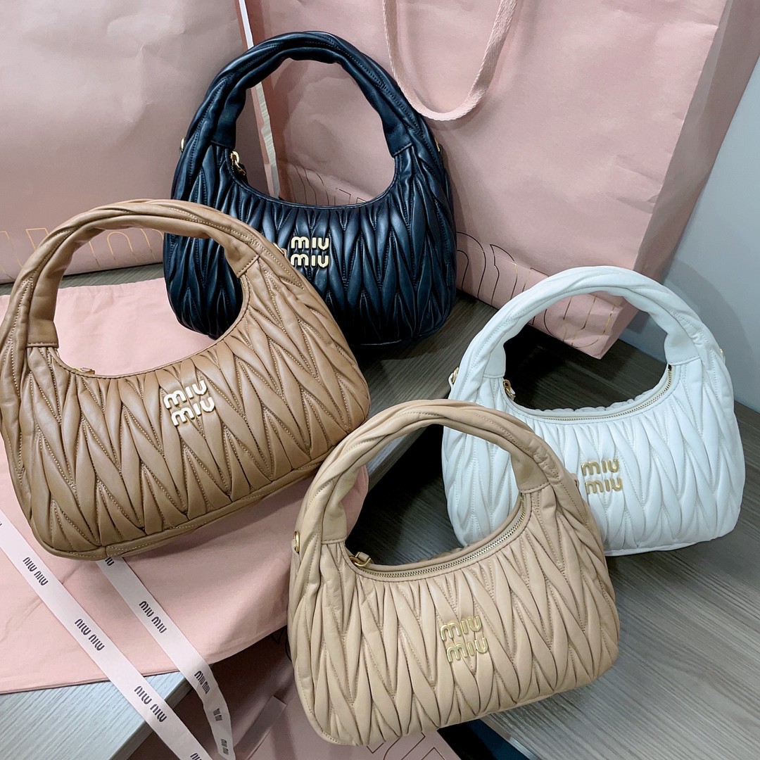 Miu Miu Wander matelassé nappa leather hobo bag cognac 5BC153_N88_F0046_V_OOO