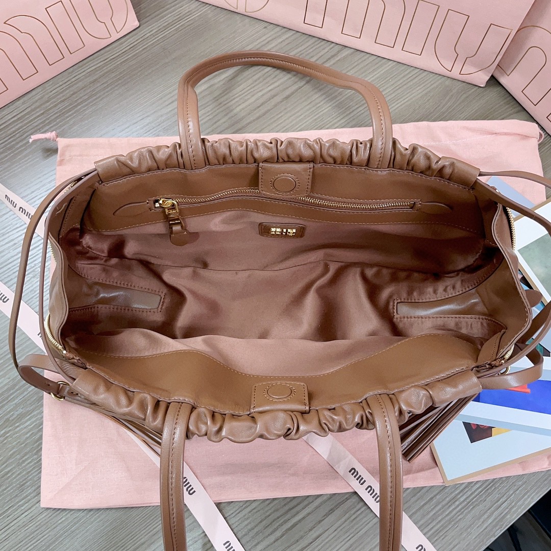 Miu Miu 5BG287 nappa leather bag cognac m1 Sao chép