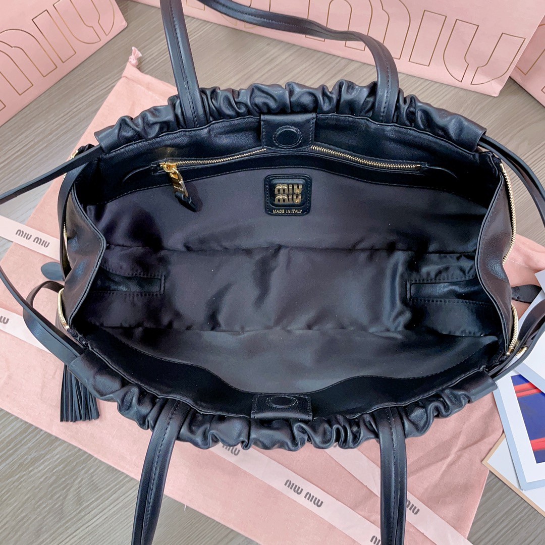 Miu Miu 5BG287 nappa leather bag black m1