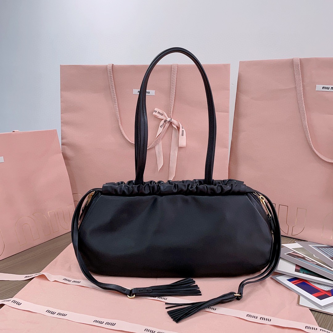 Miu Miu 5BG287 nappa leather bag black m1